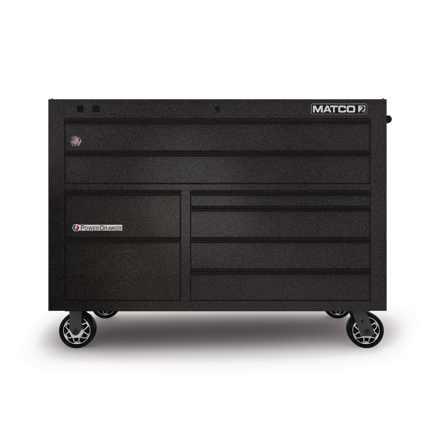 55 x 25 DOUBLE-BAY 2s SERIES TOOLBOX (TOUGH BALLISTIC BLACK/BLACK) 2225TB-IIB | eBaydiy Tools