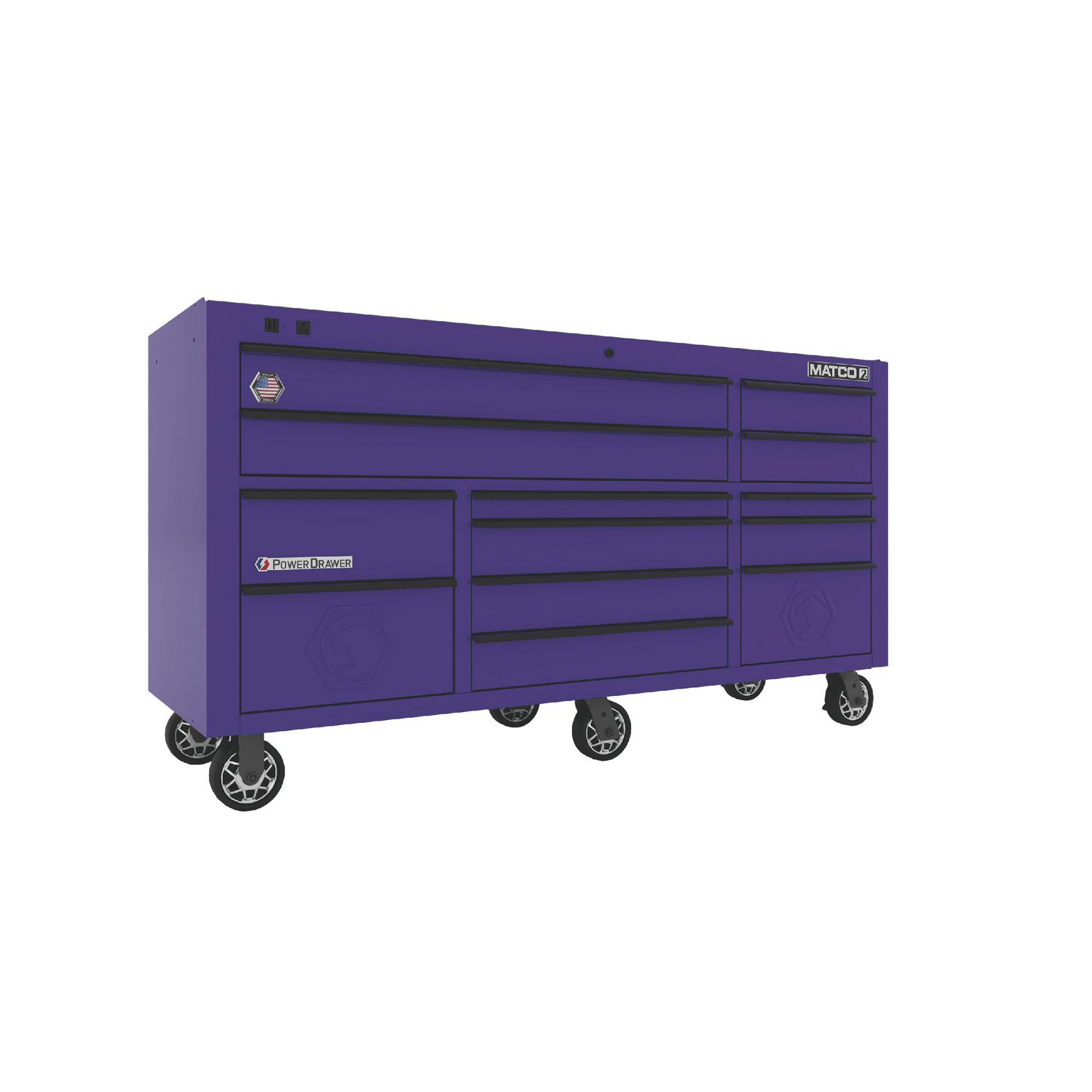 75 x 25 TRIPLE-BAY 2s SERIES TOOLBOX (ELECTRIC PURPLE/BLACK) 2325TB-PPB | eBaydiy Tools