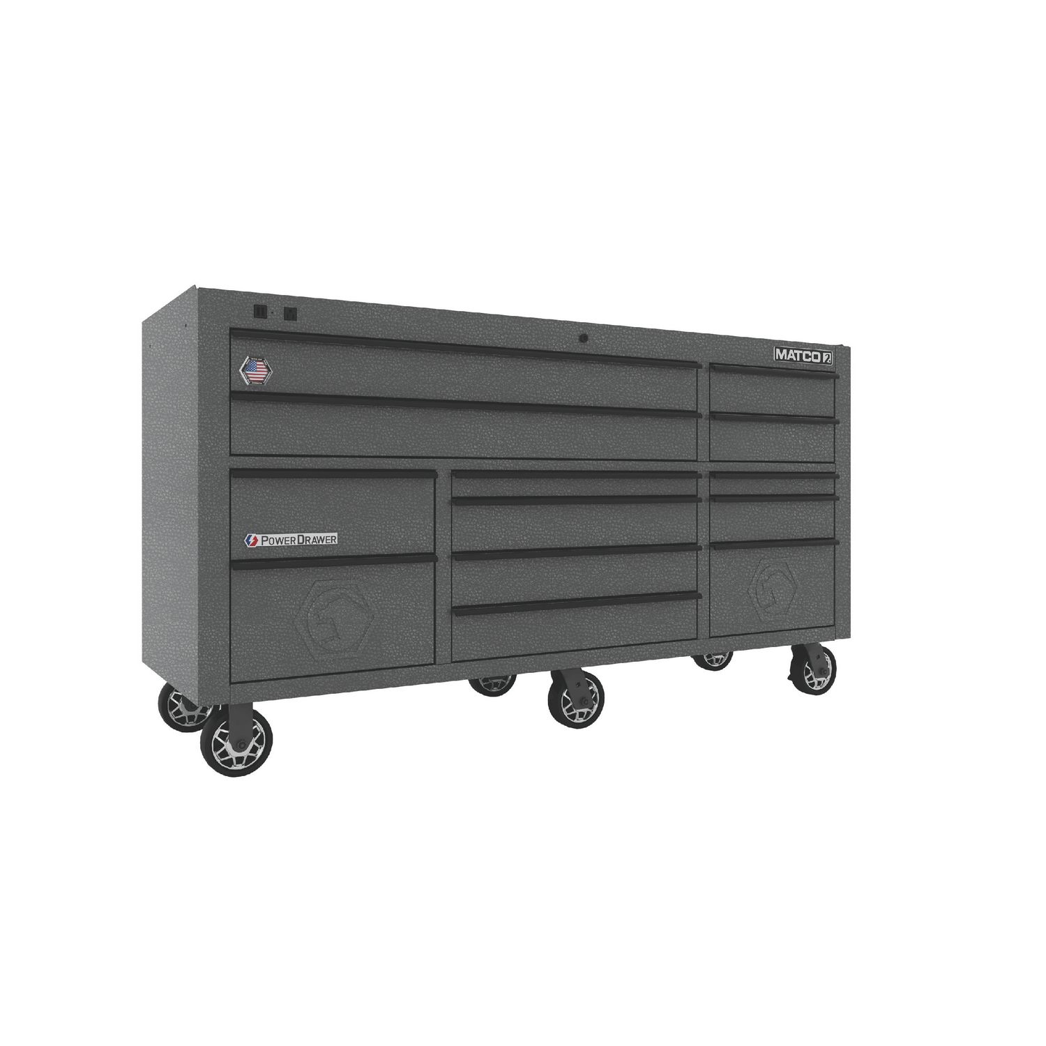 75 x 25 TRIPLE-BAY 2s SERIES TOOLBOX (SILVER VEIN/BLACK) 2325TB-SSB | eBaydiy Tools