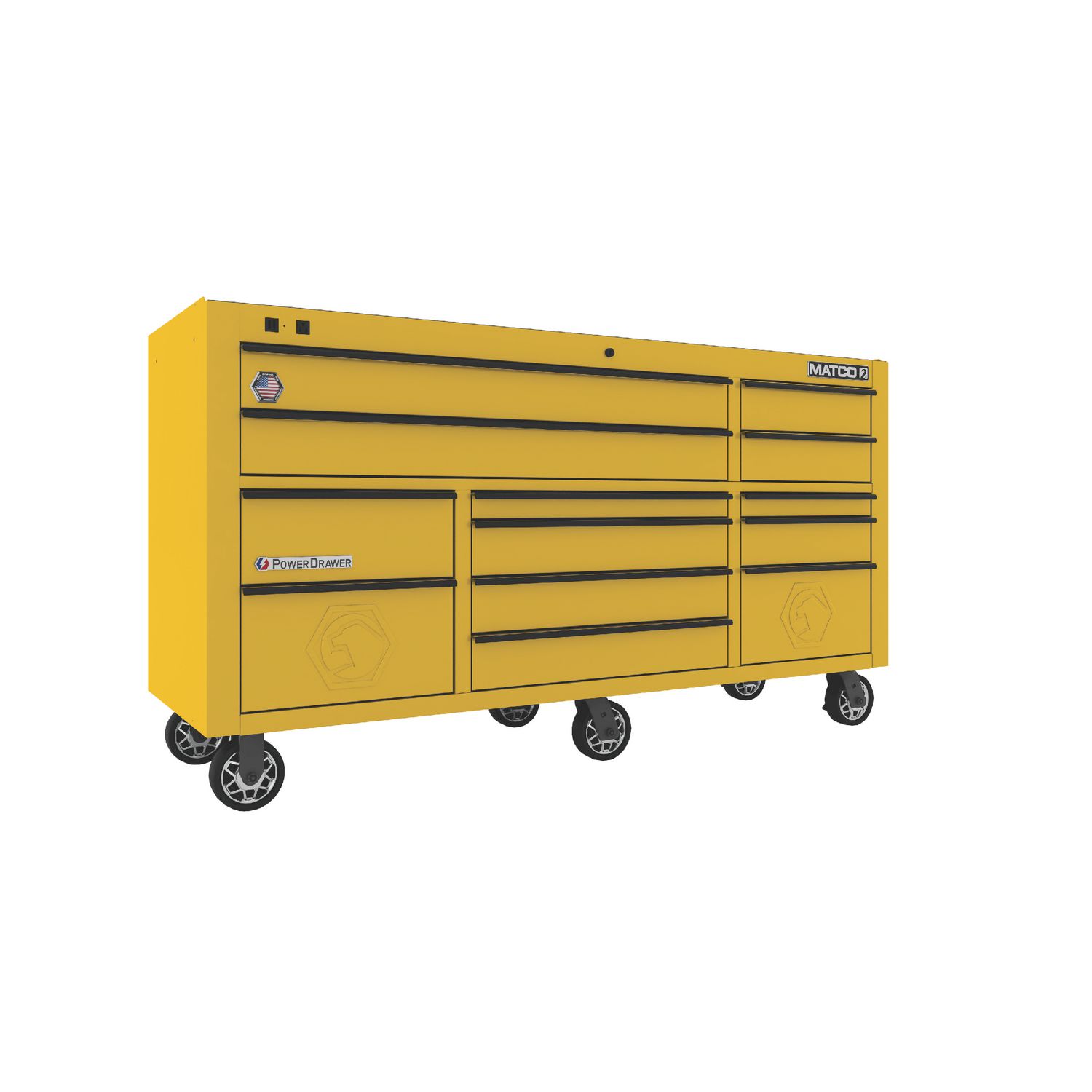 75 x 25 TRIPLE-BAY 2s SERIES TOOLBOX (HIGH-OCTANE YELLOW/BLACK) 2325TB-YYB | eBaydiy Tools