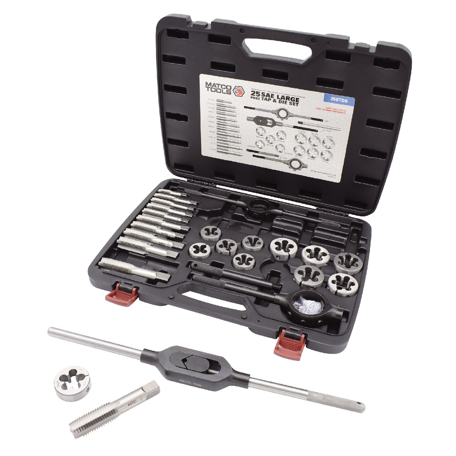 25 PIECE SAE LARGE TAP AND DIE SET 25STDS | eBaydiy Tools
