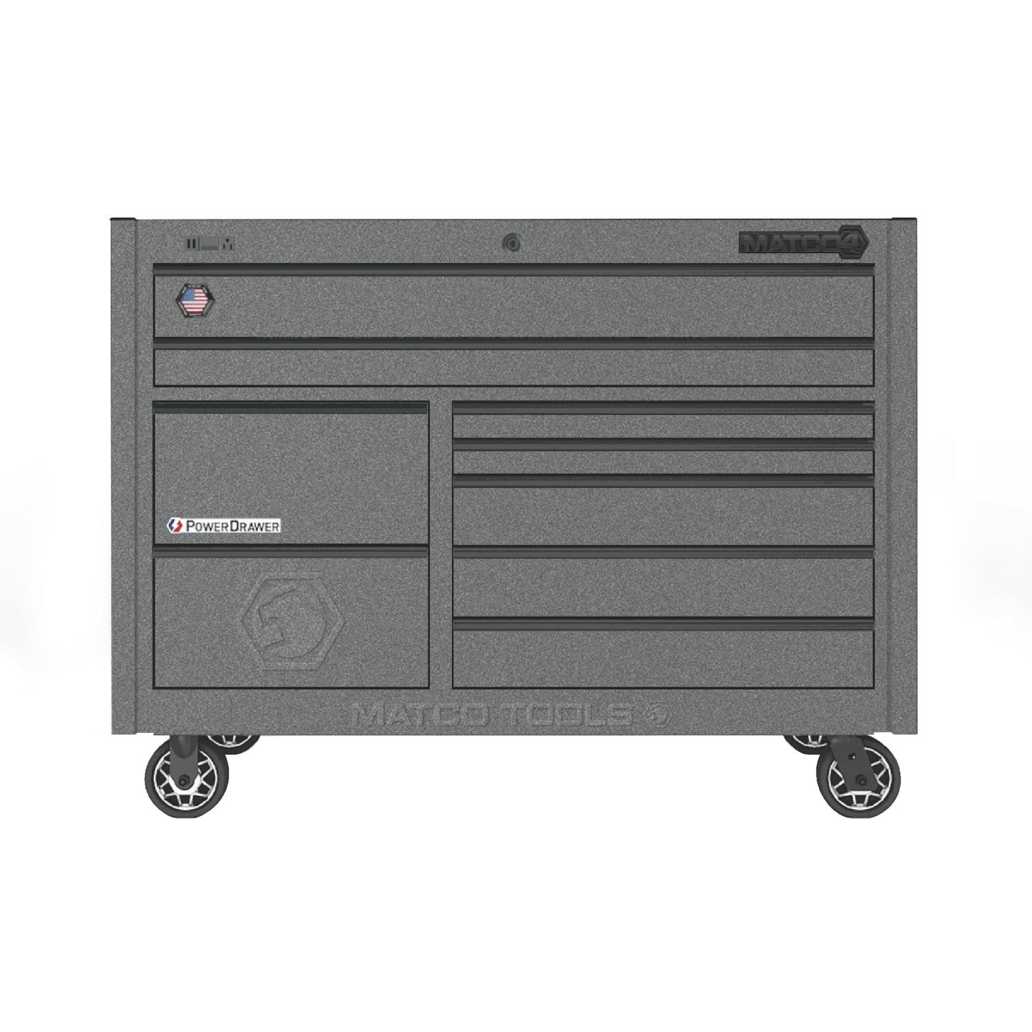 57 x 28 DOUBLE-BAY 4s SERIES TOOLBOX (TOUGH GUNMETAL GRAY/TACTICAL BLACK) 4228TB-NNM | eBaydiy Tools