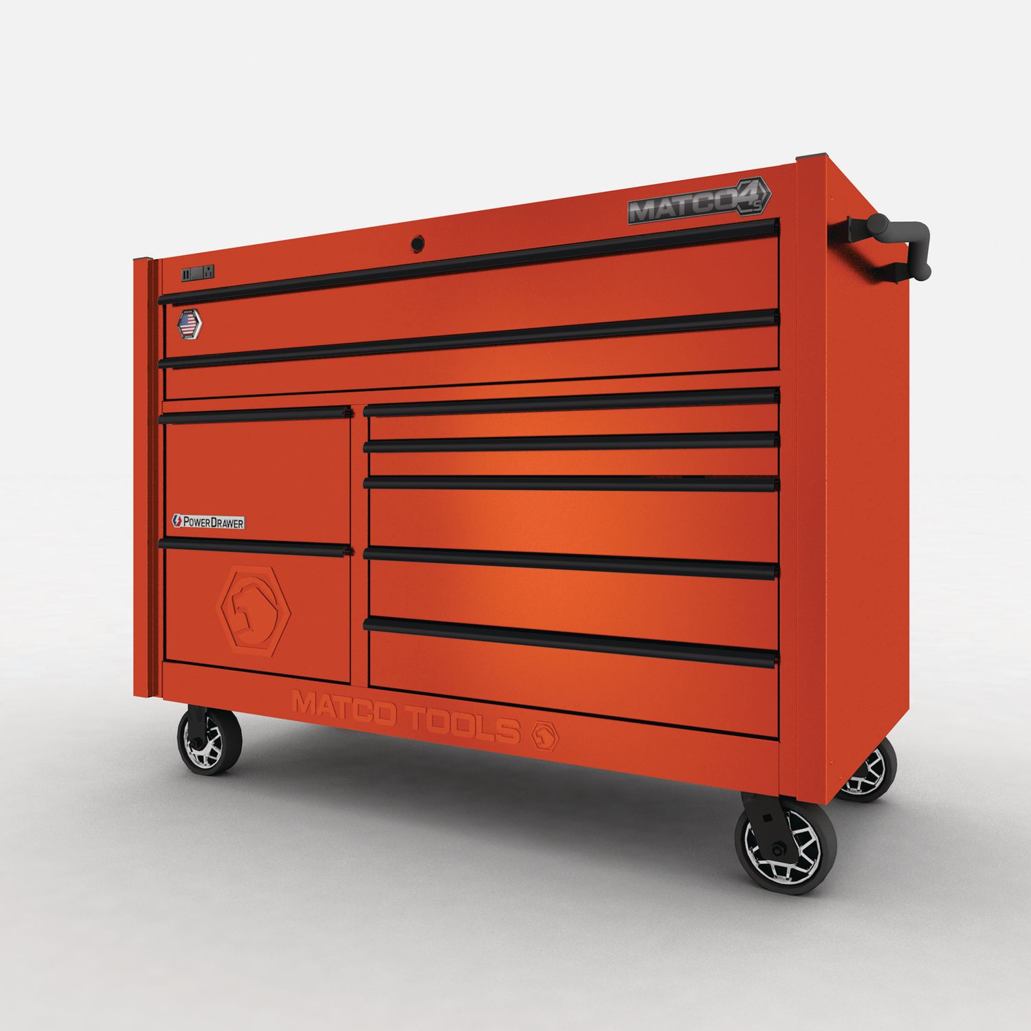 57 x 28 DOUBLE-BAY 4s SERIES TOOLBOX (TALON ORANGE/TACTICAL BLACK) 4228TB-OOM | eBaydiy Tools