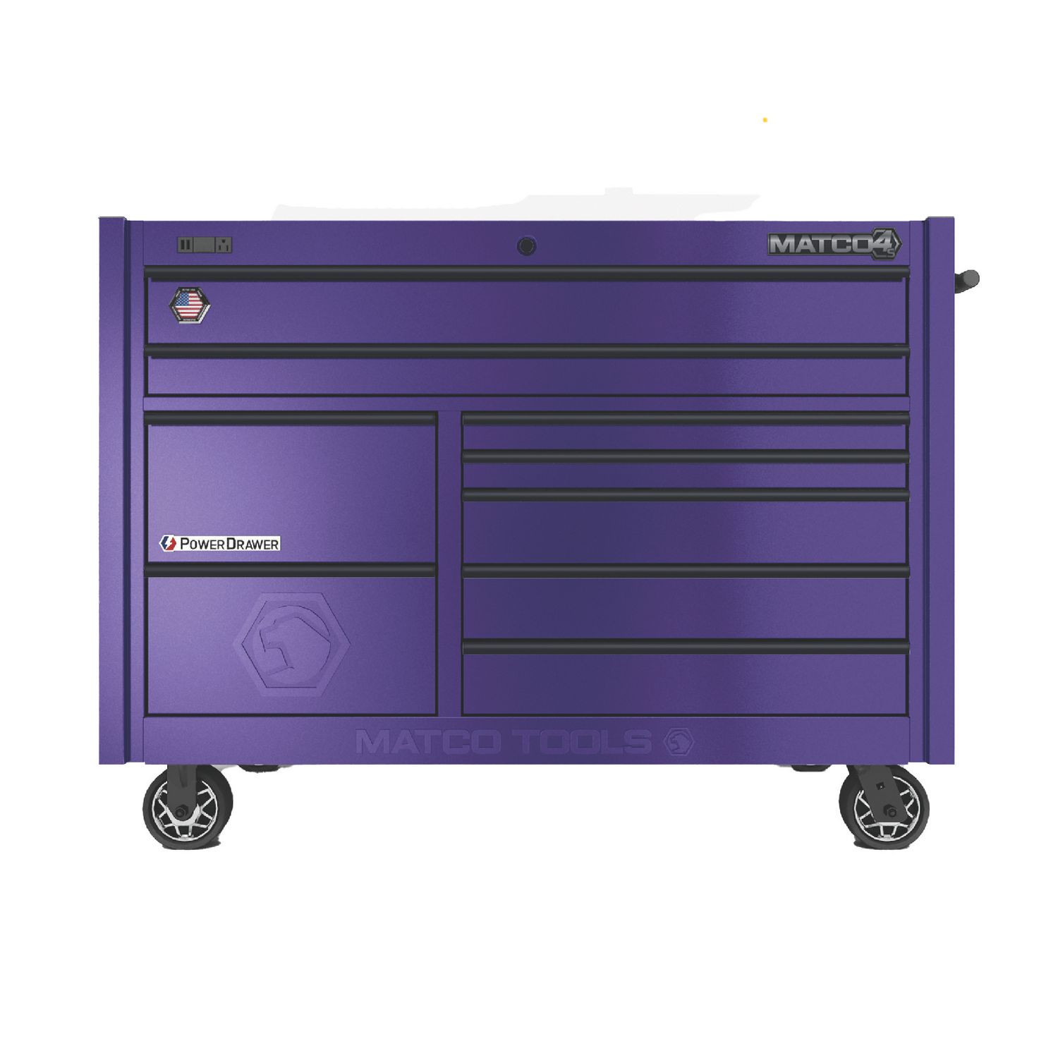 57 x 28 DOUBLE-BAY 4s SERIES TOOLBOX (ELECTRIC PURPLE/BLACK) 4228TB-PPB | eBaydiy Tools