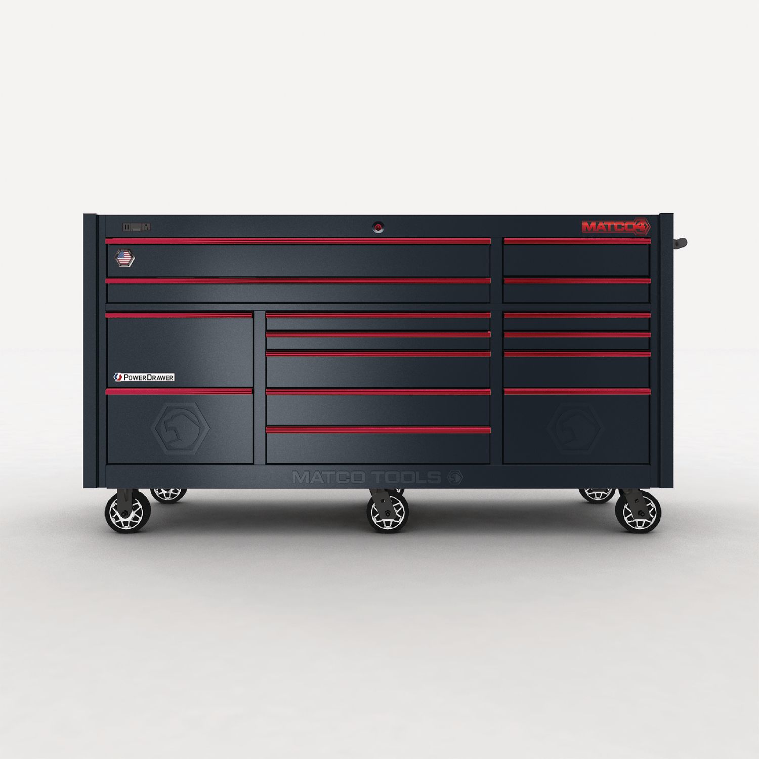79 x 28 TRIPLE-BAY 4s SERIES TOOLBOX (OUTLAW BLACK/RED) 4328TB-BBR | eBaydiy Tools - Image 2