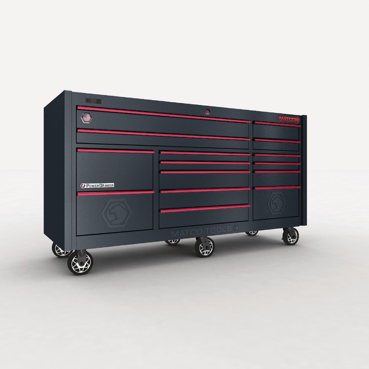 79 x 28 TRIPLE-BAY 4s SERIES TOOLBOX (OUTLAW BLACK/RED) 4328TB-BBR | eBaydiy Tools - Image 3