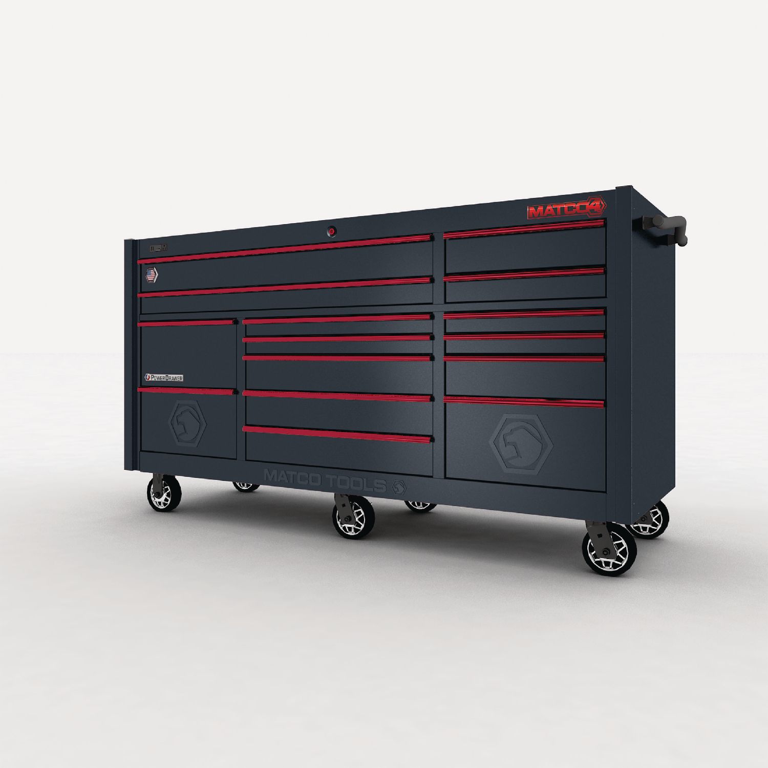 79 x 28 TRIPLE-BAY 4s SERIES TOOLBOX (OUTLAW BLACK/RED) 4328TB-BBR | eBaydiy Tools
