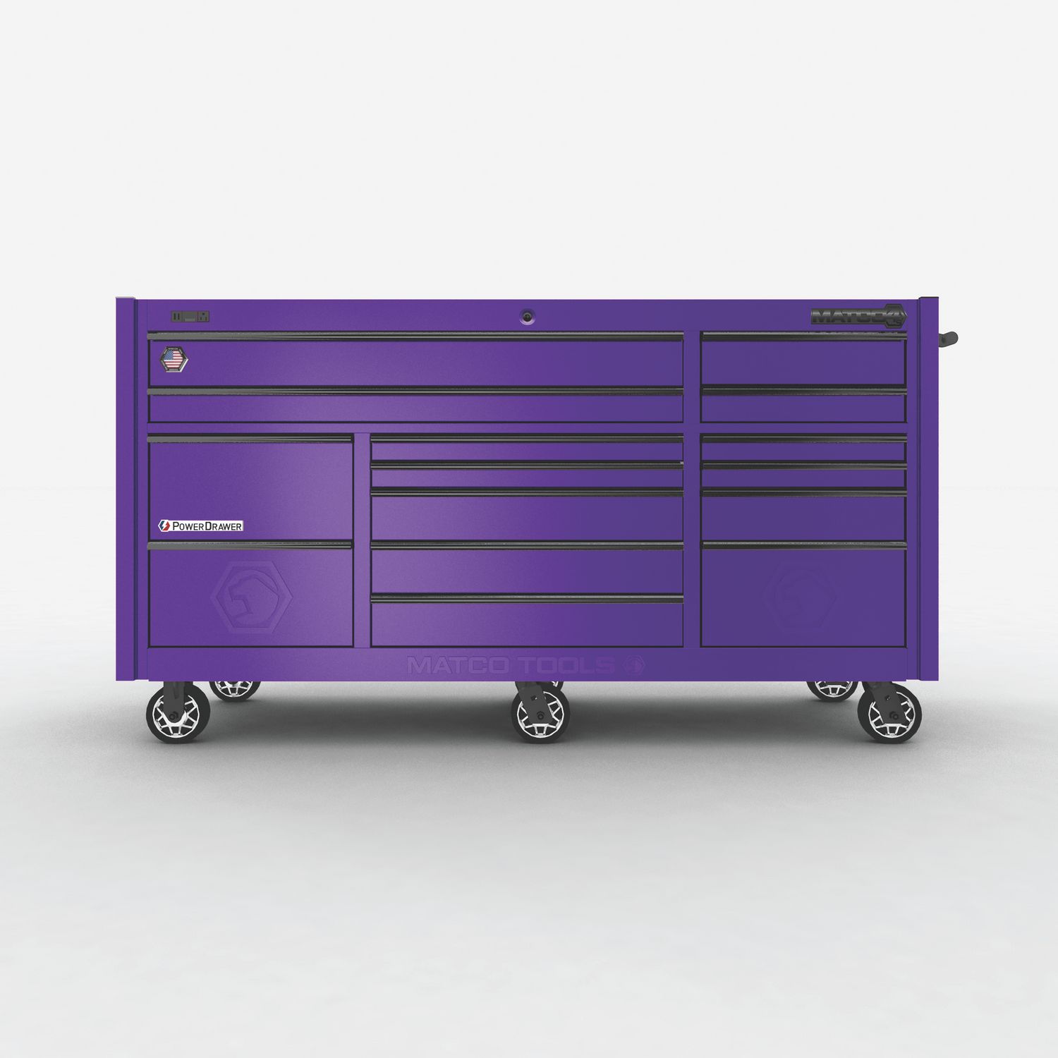 79 x 28 TRIPLE-BAY 4s SERIES TOOLBOX (ELECTRIC PURPLE/BLACK) 4328TB-PPB | eBaydiy Tools
