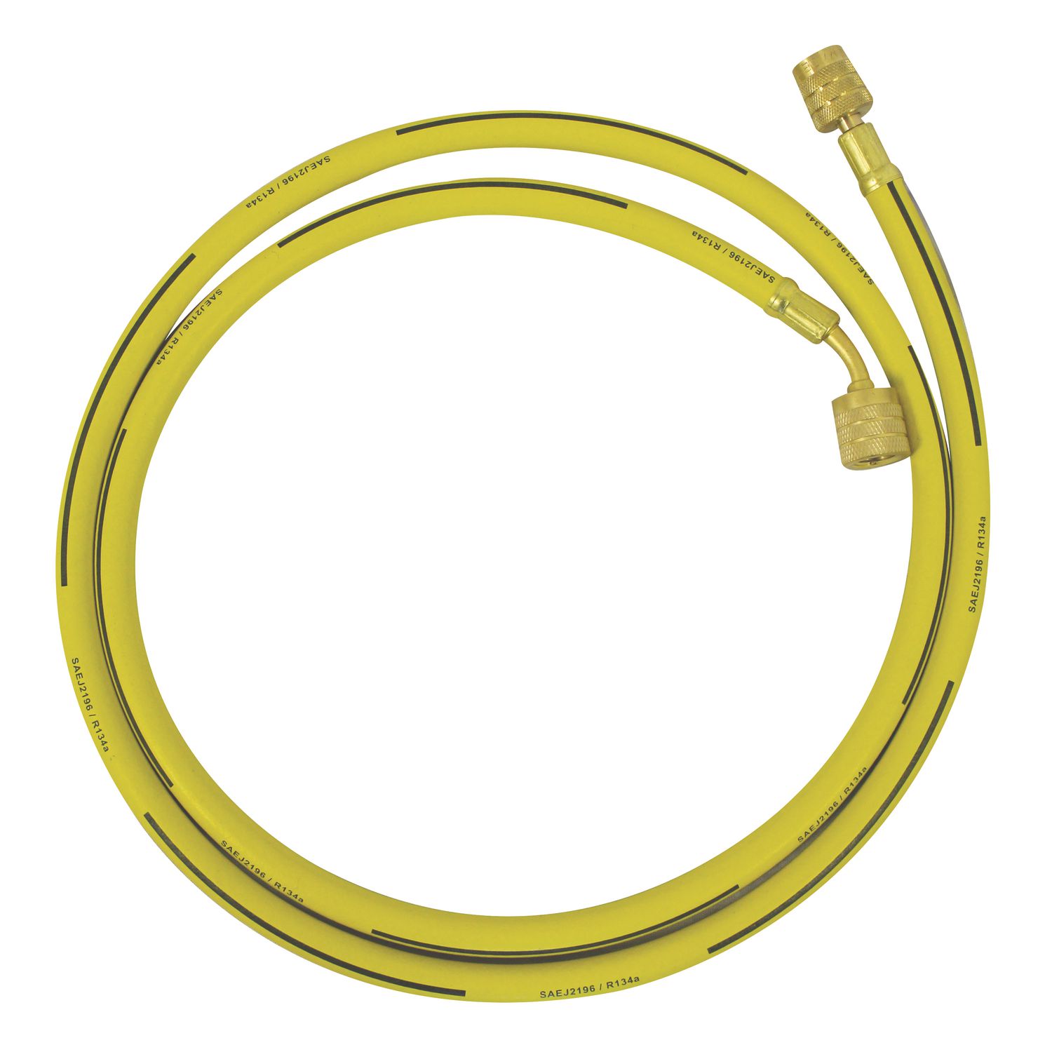 72 R134A YELLOW HOSE WITH SHUT-OFF VALVE AC84722 | eBaydiy Tools