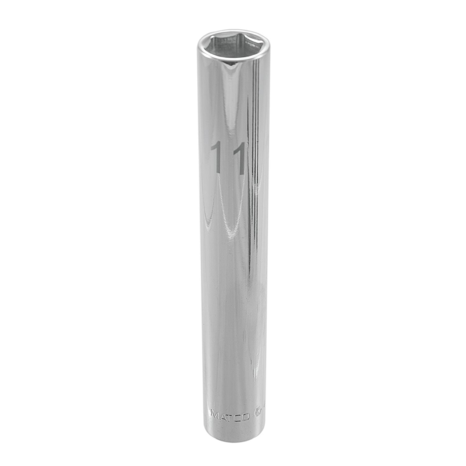 1/4 DRIVE 11MM METRIC 6 POINT EXTRA DEEP CHROME SOCKET AXD11M6 | eBaydiy Tools