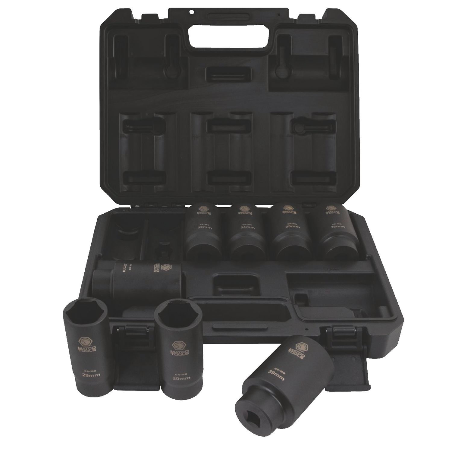 1/2 DRIVE 8 PIECE 6 POINT FRONT AXLE NUT SOCKET SET AXL6PTA | eBaydiy Tools