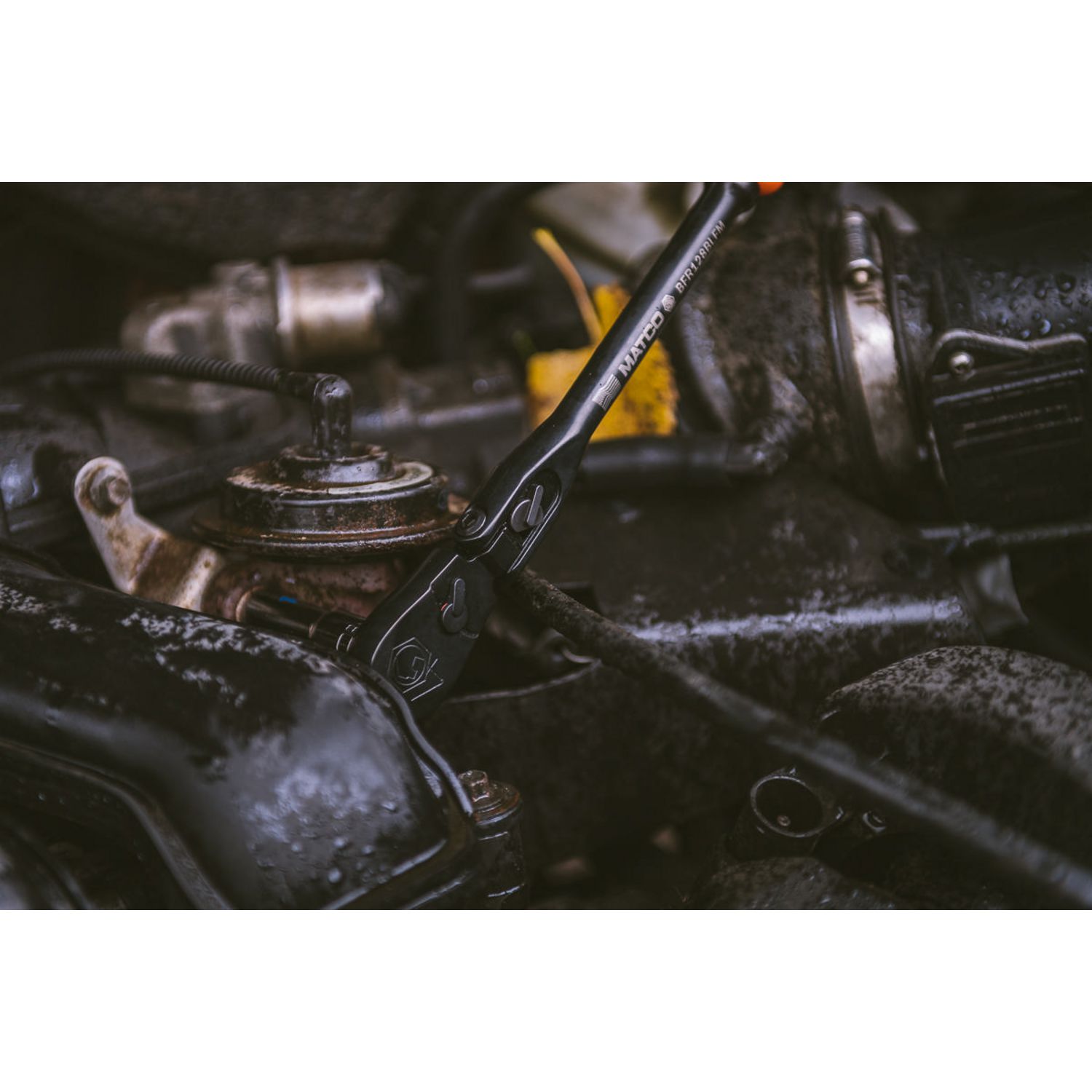 3/8 DRIVE 12-1/2 EIGHTY8 TOOTH BLACK CHROME LOCKING FLEX RATCHET WITH ERGO HANDLE - ORANGE BFR128BLFM | eBaydiy Tools - Image 7