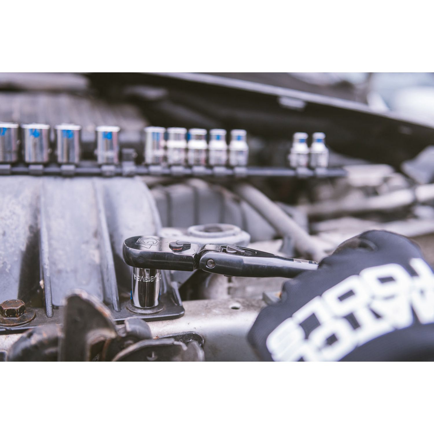 3/8 DRIVE 12-1/2 EIGHTY8 TOOTH BLACK CHROME LOCKING FLEX RATCHET WITH ERGO HANDLE - ORANGE BFR128BLFM | eBaydiy Tools - Image 19