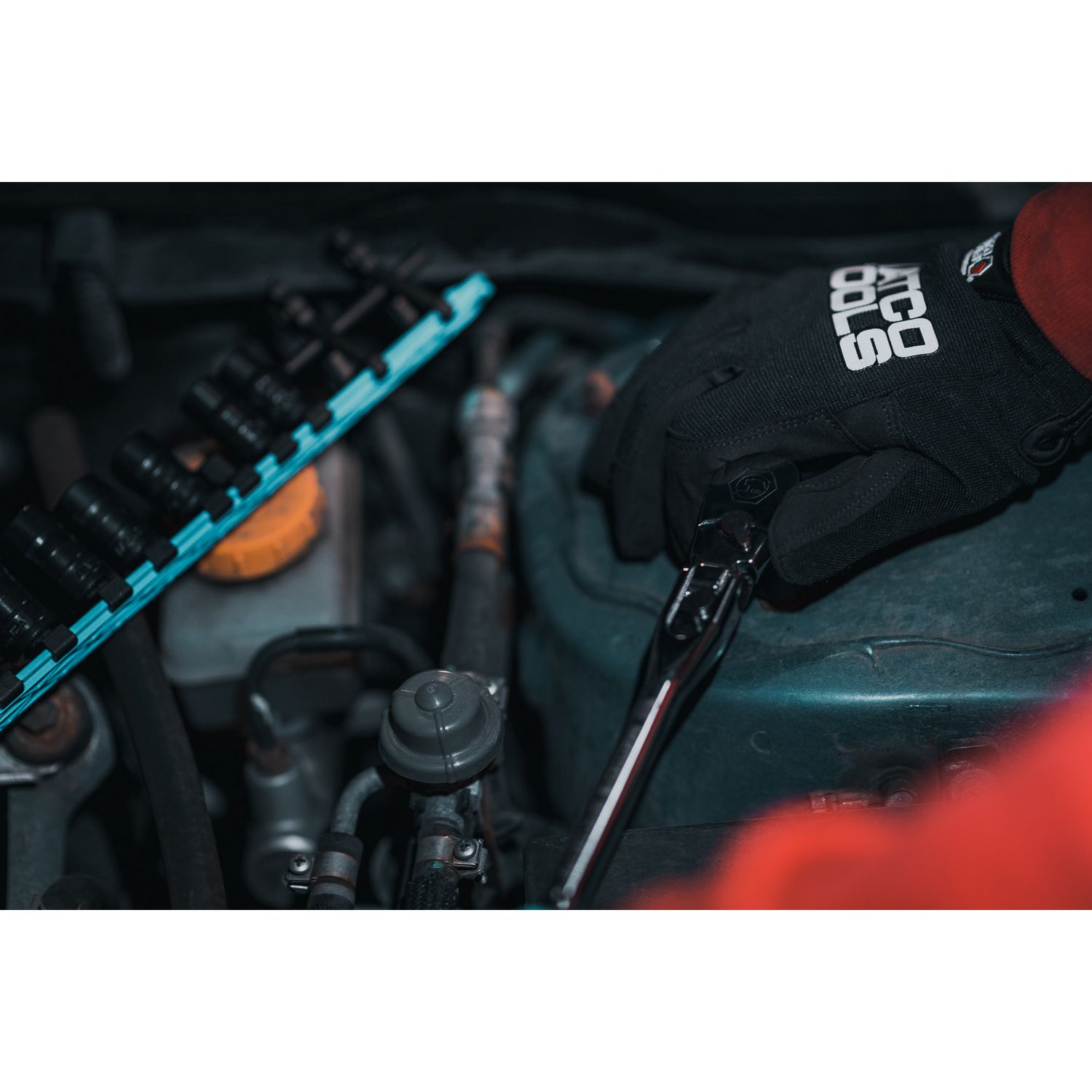 3/8 DRIVE 12-1/2 EIGHTY8 TOOTH LOCKING FLEX HEAD RATCHET WITH ERGO HANDLE - BLUE BFR128LFB | eBaydiy Tools - Image 9