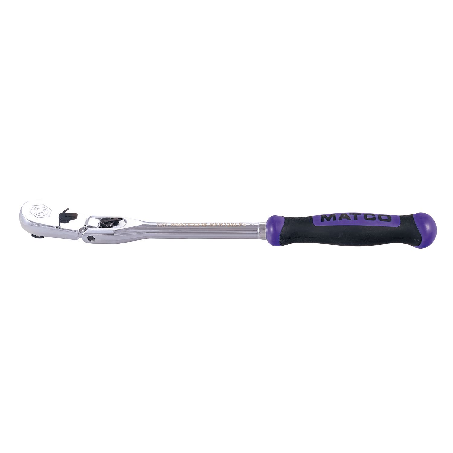 3/8 DRIVE 12-1/2 EIGHTY8 TOOTH LOCKING FLEX HEAD RATCHET WITH ERGO HANDLE - PURPLE BFR128LFP | eBaydiy Tools