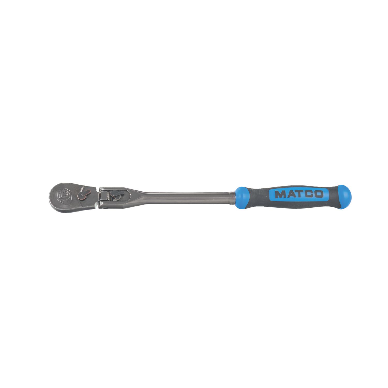 3/8 DRIVE 12-1/2 EIGHTY8 TOOTH BLACK NICKEL LOCKING FLEX RATCHET WITH ERGO HANDLE - BLUE BFR128NLFB | eBaydiy Tools - Image 2