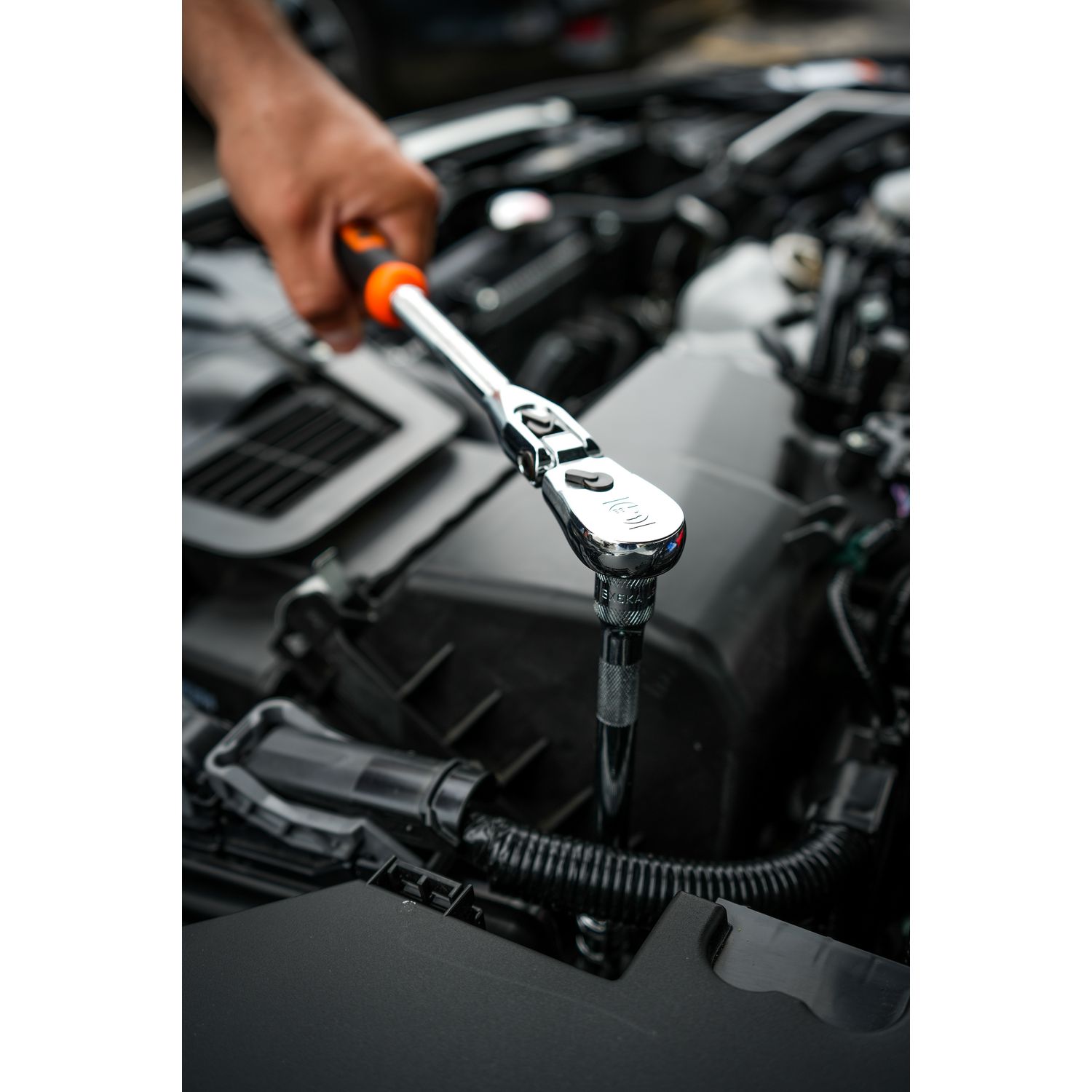 3/8 DRIVE 4 PIECE 12 EIGHTY8 TOOTH LOCKING FLEX RATCHET WITH CHROME EXTENSIONS 3, 6 AND 8 SET - ORANGE BFR128SETM | eBaydiy Tools - Image 10