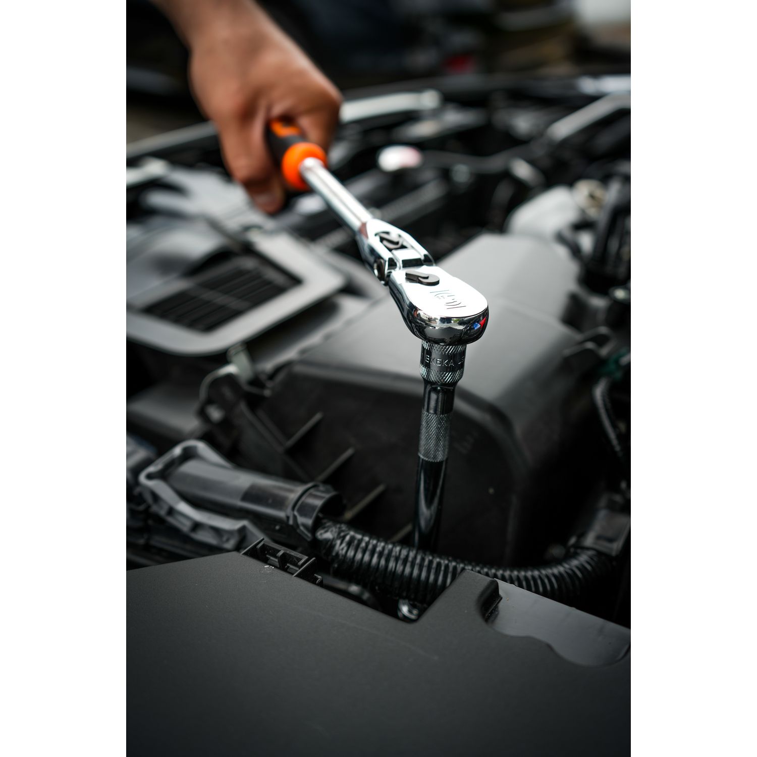 3/8 DRIVE 4 PIECE 12 EIGHTY8 TOOTH LOCKING FLEX RATCHET WITH CHROME EXTENSIONS 3, 6 AND 8 SET - ORANGE BFR128SETM | eBaydiy Tools - Image 11