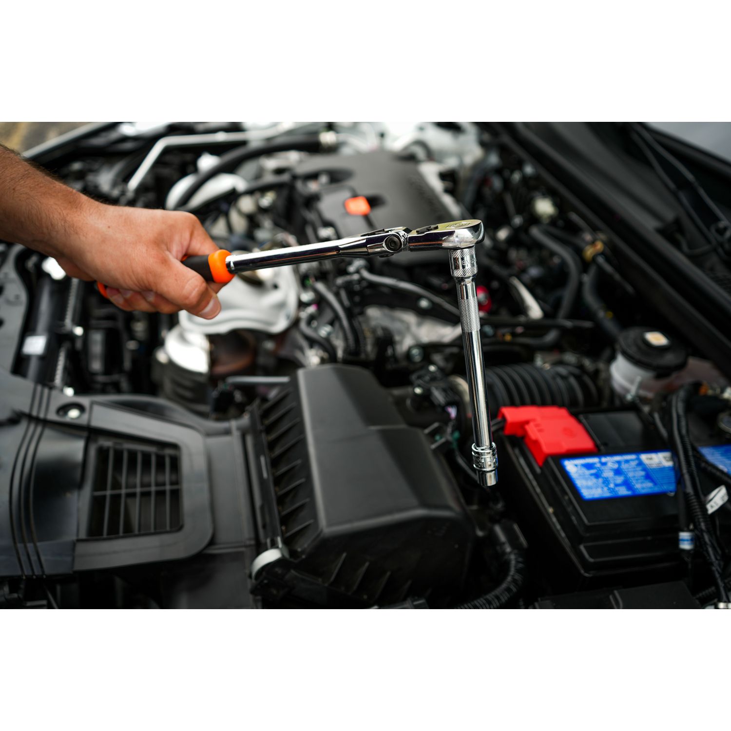 3/8 DRIVE 4 PIECE 12 EIGHTY8 TOOTH LOCKING FLEX RATCHET WITH CHROME EXTENSIONS 3, 6 AND 8 SET - ORANGE BFR128SETM | eBaydiy Tools - Image 12