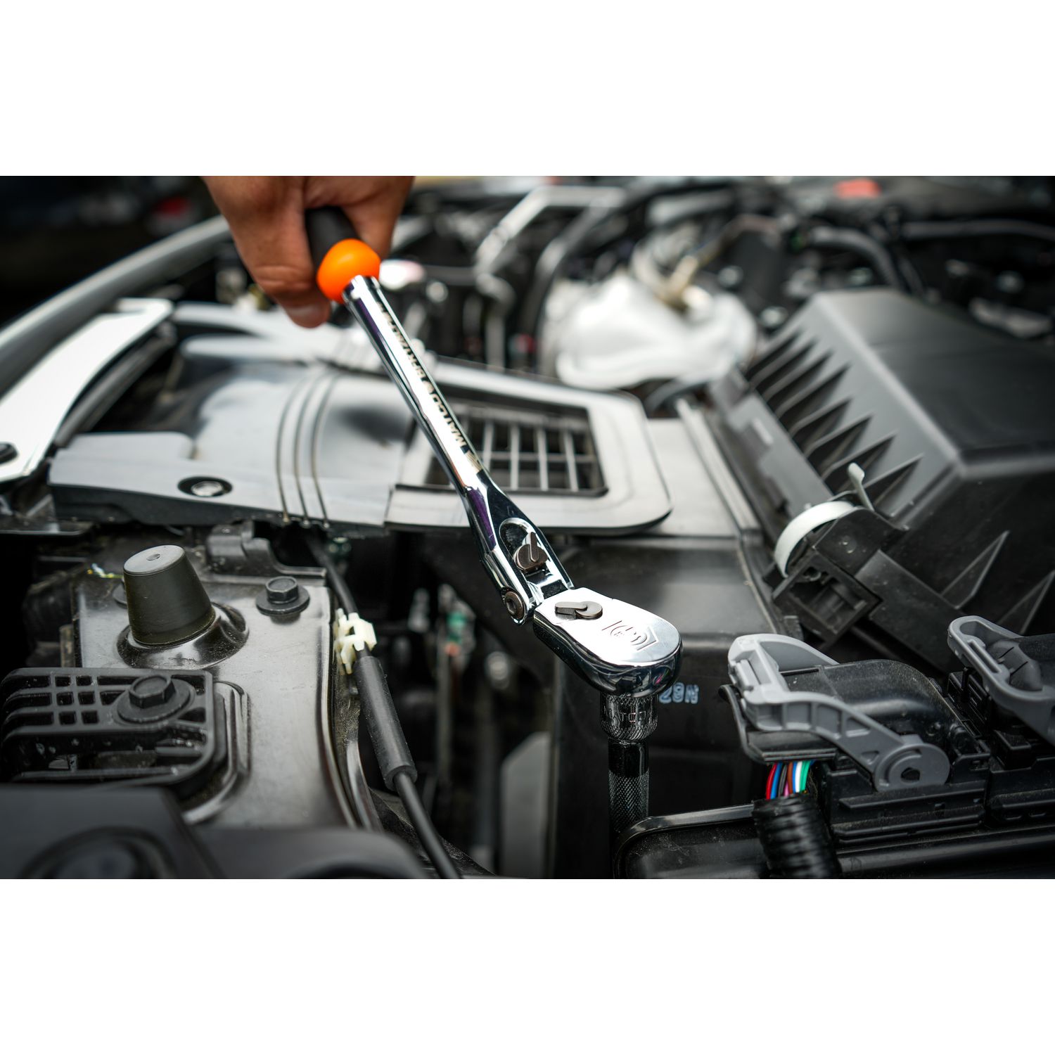 3/8 DRIVE 4 PIECE 12 EIGHTY8 TOOTH LOCKING FLEX RATCHET WITH CHROME EXTENSIONS 3, 6 AND 8 SET - ORANGE BFR128SETM | eBaydiy Tools - Image 16