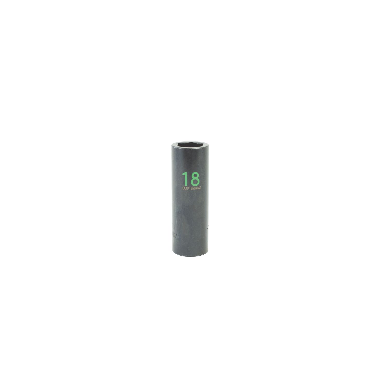 1/2 DRIVE 18MM METRIC 6 POINT DEEP IMPACT SOCKET - GREEN CDP18M6AG | eBaydiy Tools