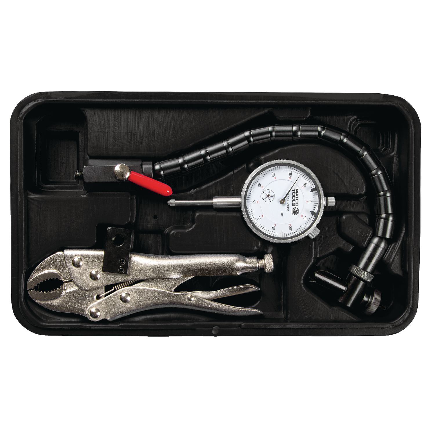 1 DIAL INDICATOR SET WITH FLEX ARM AND LOCKING PLIERS DILP10B | eBaydiy Tools