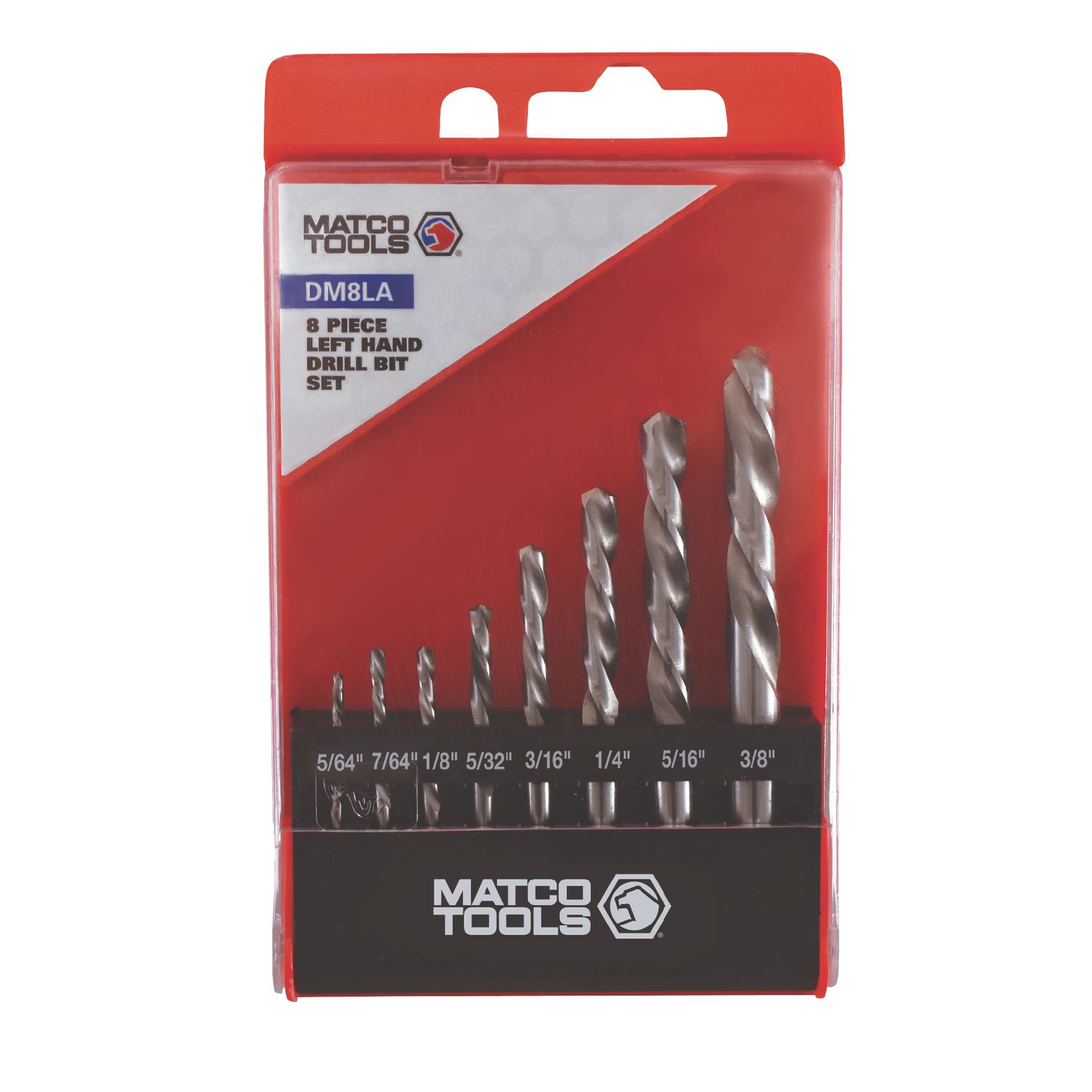 LEFT HAND DRILL BIT SET, 8 PIECE DM8LA | eBaydiy Tools