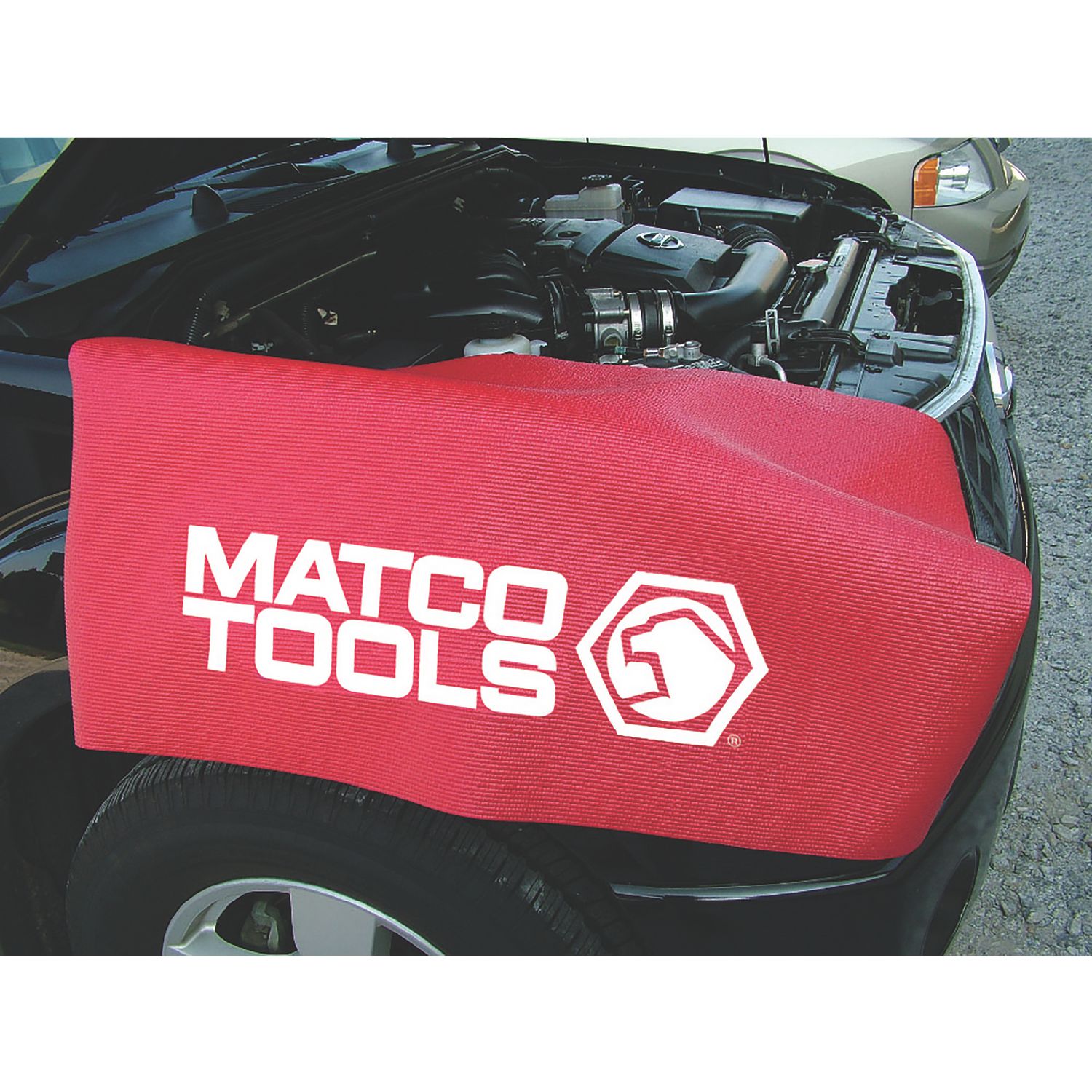 FENDER COVER - RED WITH WHITE LOGO FC2436 | eBaydiy Tools