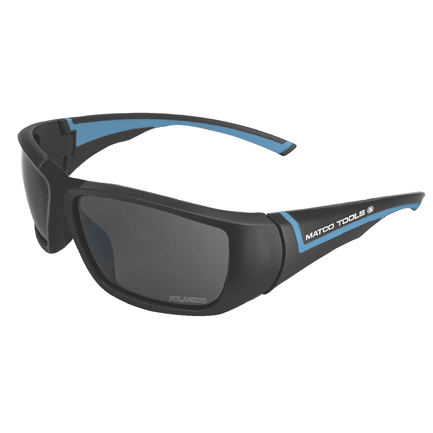 FORCEFLEX SAFETY GLASSES BLACK/BLUE MATCO FULL FRAME WITH SMOKE LENSES FF10POL | eBaydiy Tools
