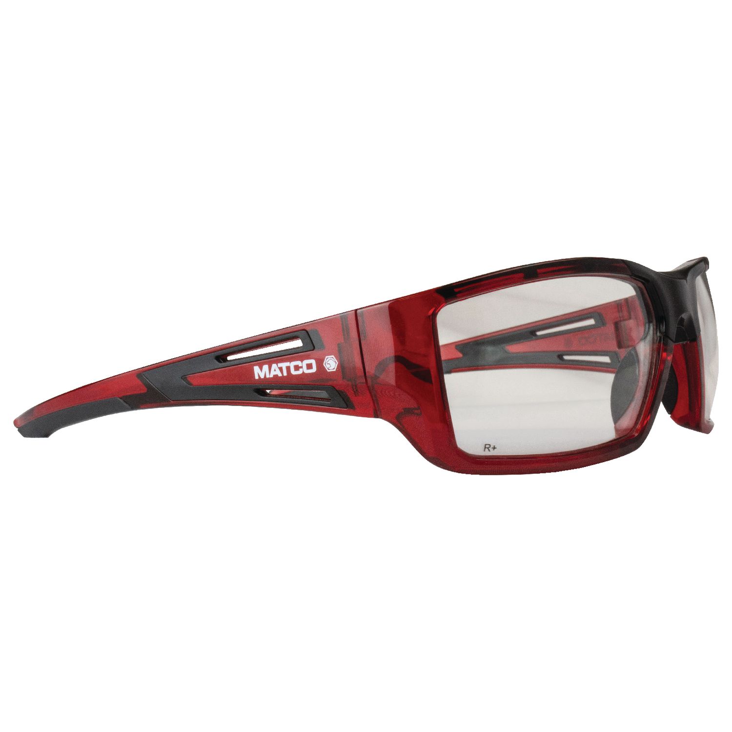 FORCEFLEX SAFETY GLASSES RED FULL FRAME WITH CLEAR LENSES FF5RTCLR | eBaydiy Tools