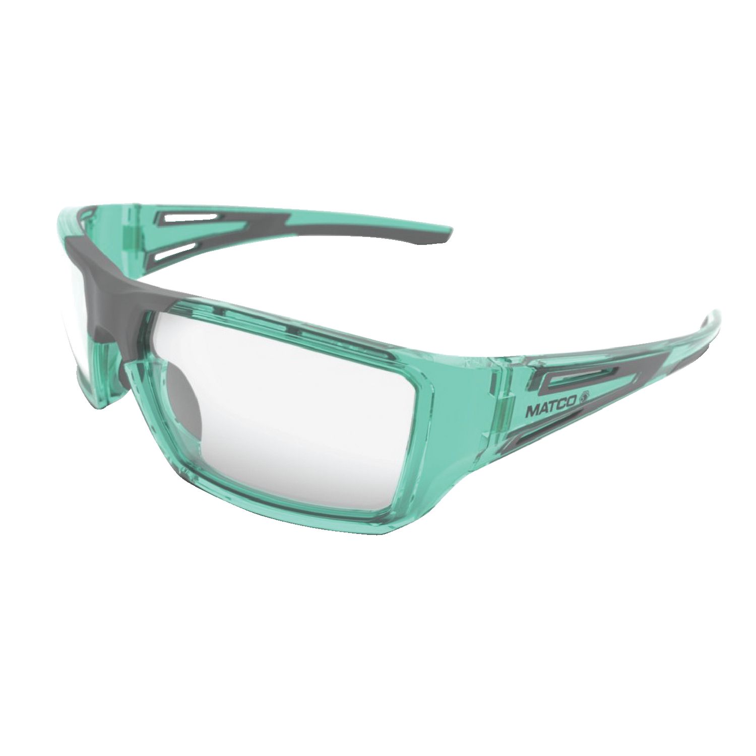 FORCEFLEX SAFETY GLASSES TEAL FULL FRAME WITH CLEAR LENSES FF5TLTCLR | eBaydiy Tools
