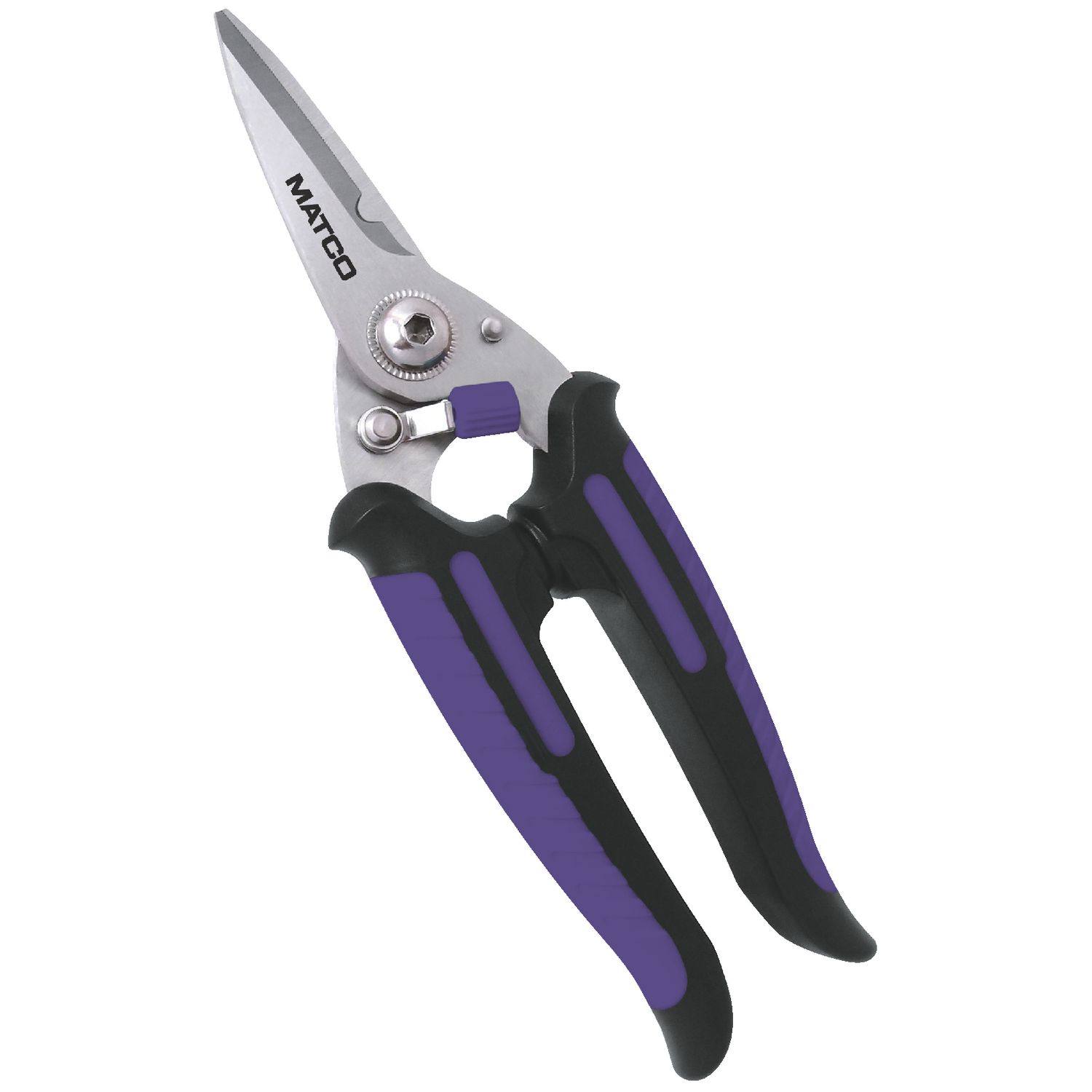 HEAVY-DUTY SCISSORS WITH CABLE CUTTER - PURPLE HDSCCP | eBaydiy Tools