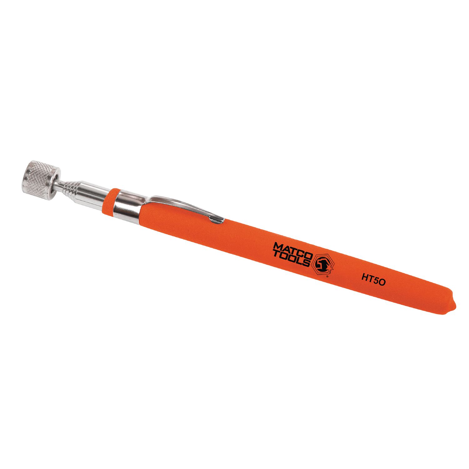 POCKET SIZE TELESCOPIC MAGNETIC PICK-UP TOOL WITH POWERCAP - ORANGE HANDLE HT5O | eBaydiy Tools