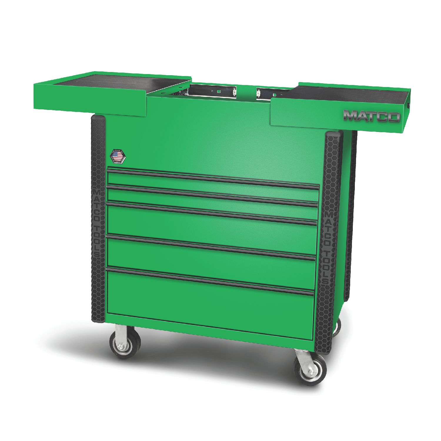 36” x 22” JSC653 SLIDING TOP TOOL CART (SCREAMIN' GREEN™/BLACK) JSC653-GGB | eBaydiy Tools