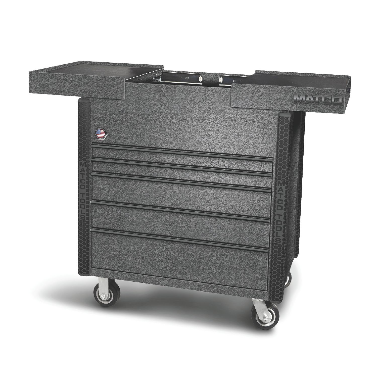 36” x 22” JSC653 SLIDING TOP TOOL CART (SILVER VEIN/BLACK) JSC653-SSB | eBaydiy Tools
