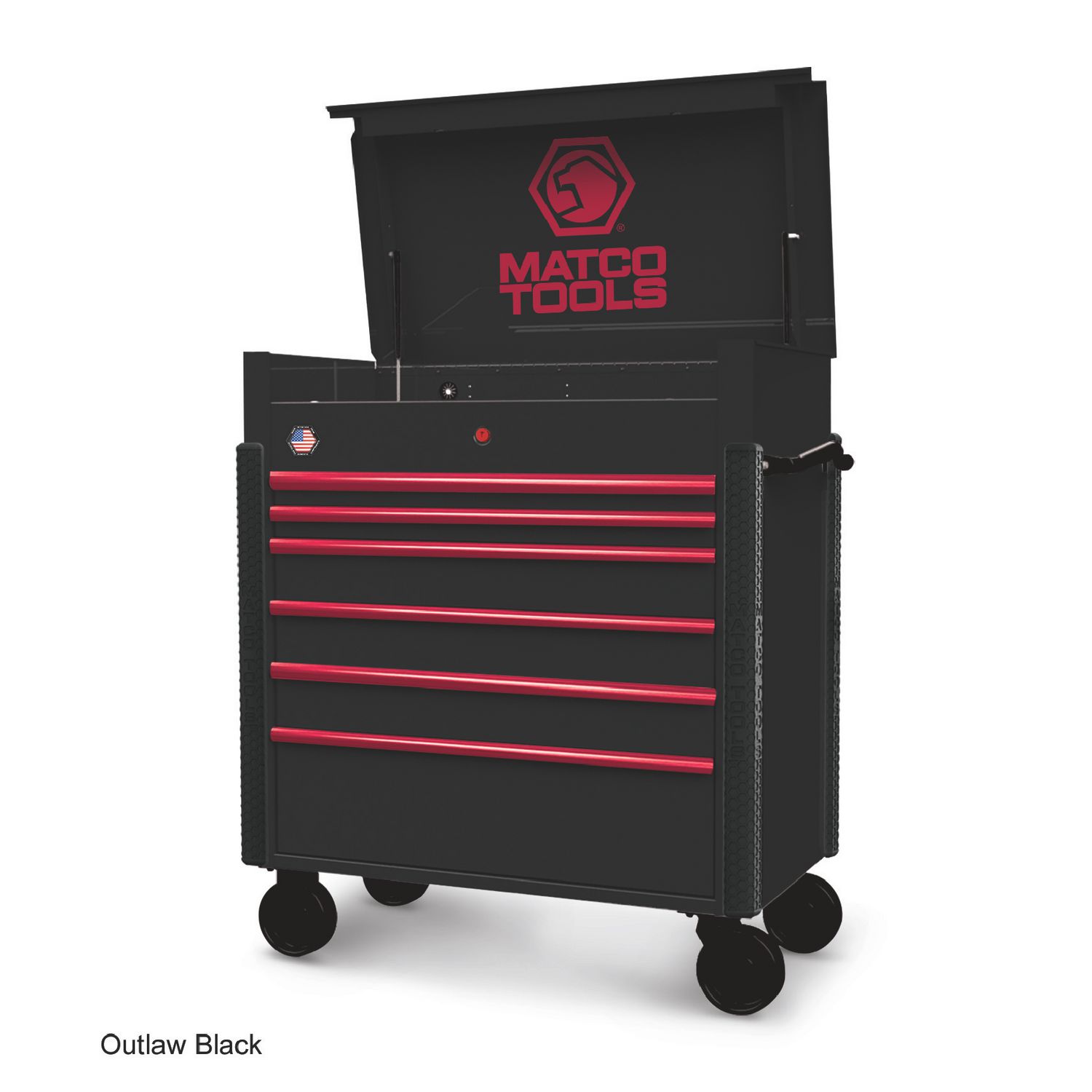 41 x 23 JSC773 ROLLING TOOL CART (OUTLAW BLACK/RED) JSC773-BBR | eBaydiy Tools