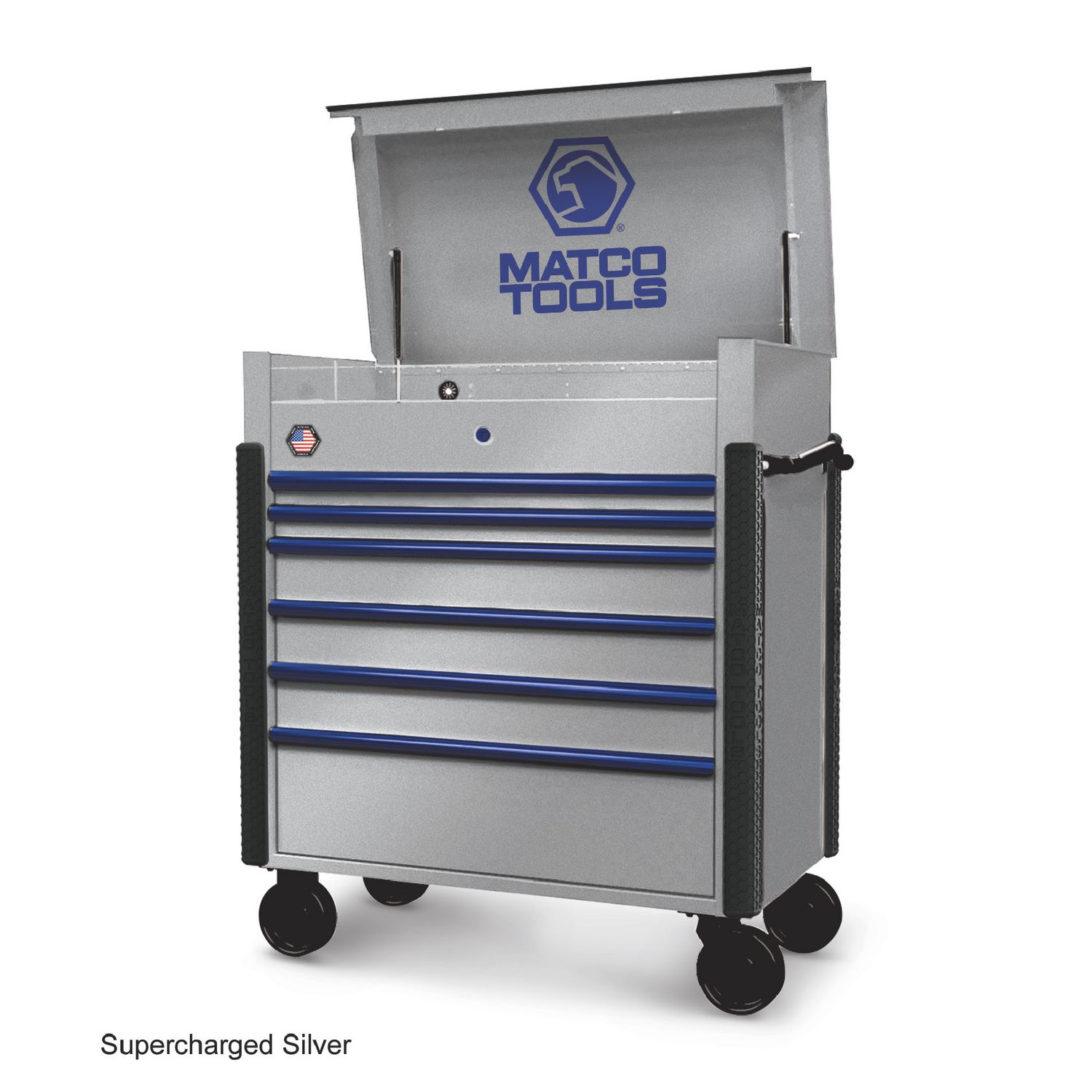 41 x 23 JSC773 ROLLING TOOL CART (SILVER VEIN/BLUE) JSC773-SSD | eBaydiy Tools