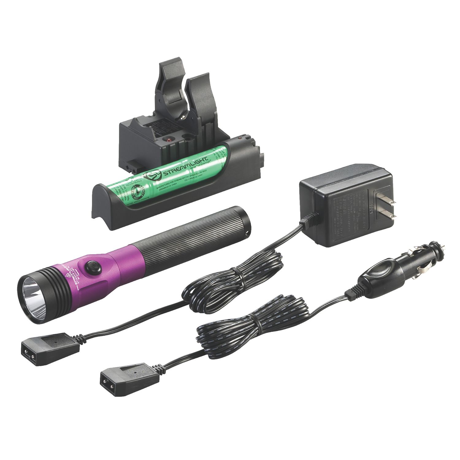 STREAMLIGHT STINGER 800 LUMENS LED RECHARGEABLE FLASHLIGHT WITH PIGGYBACK CHARGER-PURPLE M95142 | eBaydiy Tools