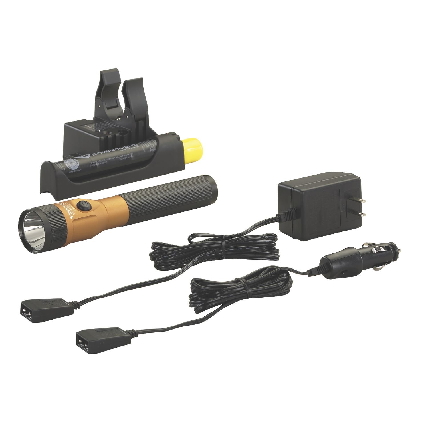 STREAMLIGHT STINGER 450 LUMENS LED RECHARGEABLE FLASHLIGHT WITH PIGGYBACK CHARGER-ORANGE M95238 | eBaydiy Tools