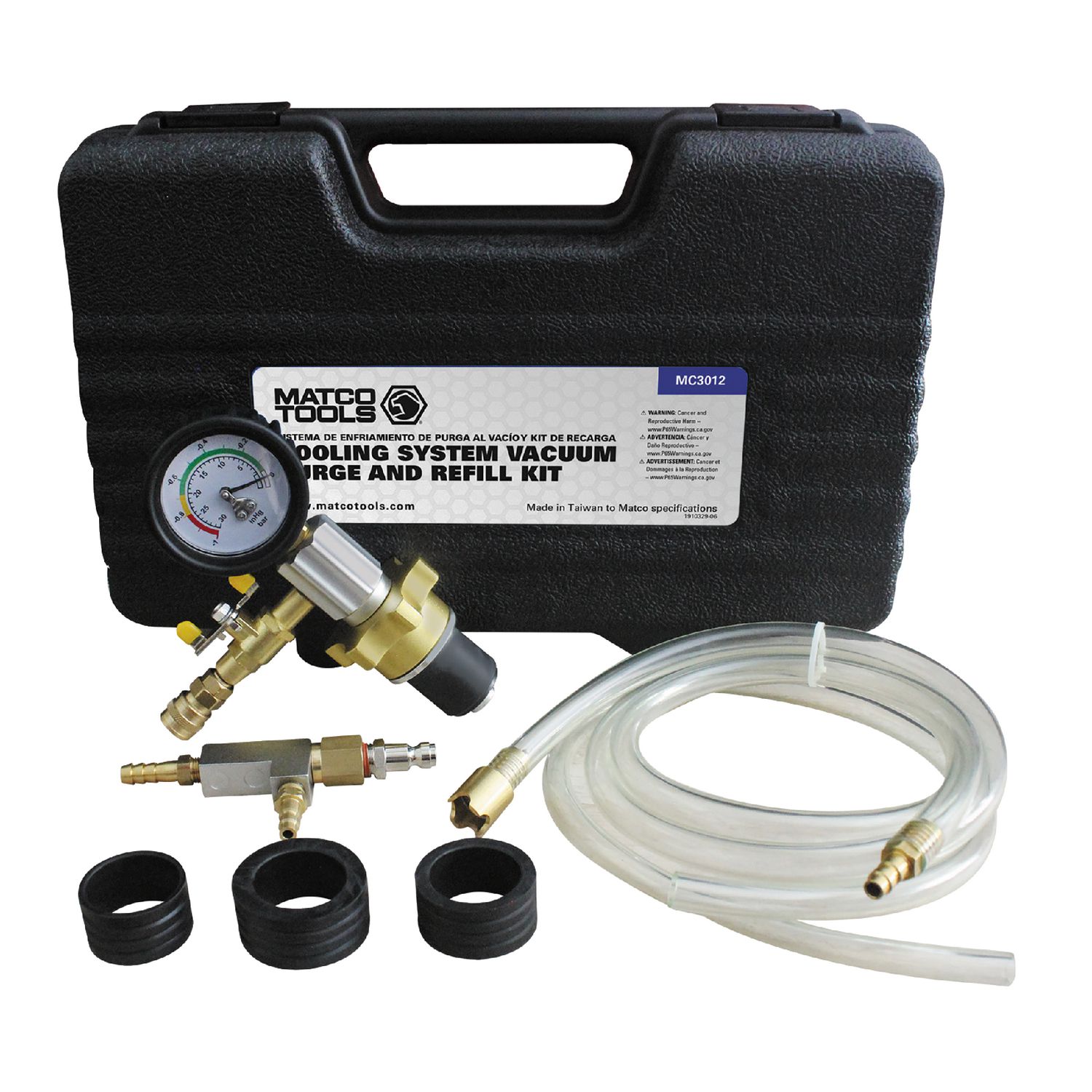 COOLING SYSTEM VACUUM PURGE AND REFILL KIT MC3012 | eBaydiy Tools