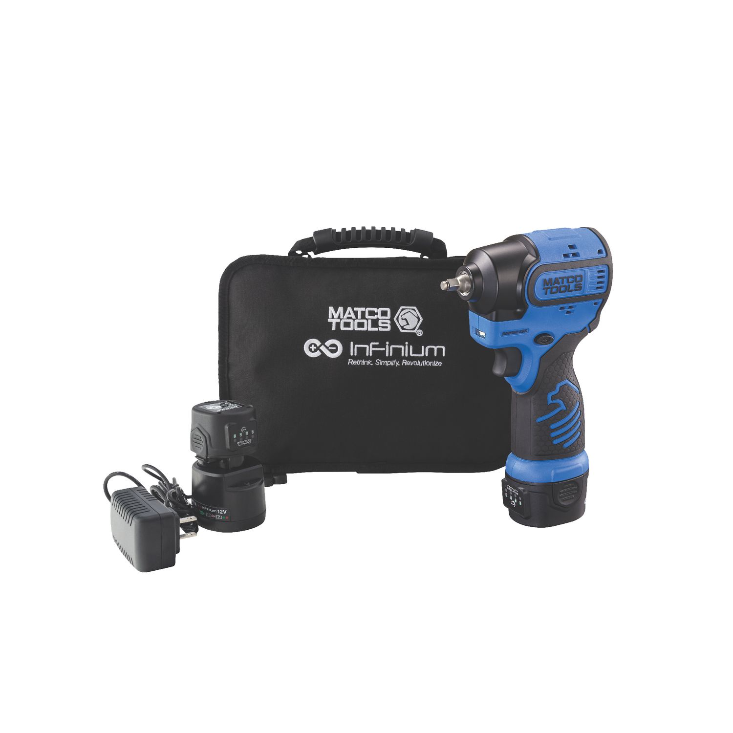 12V CORDLESS INFINIUM™ 1/4” STUBBY IMPACT WRENCH KIT - BLUE MCL1214BIBK | eBaydiy Tools