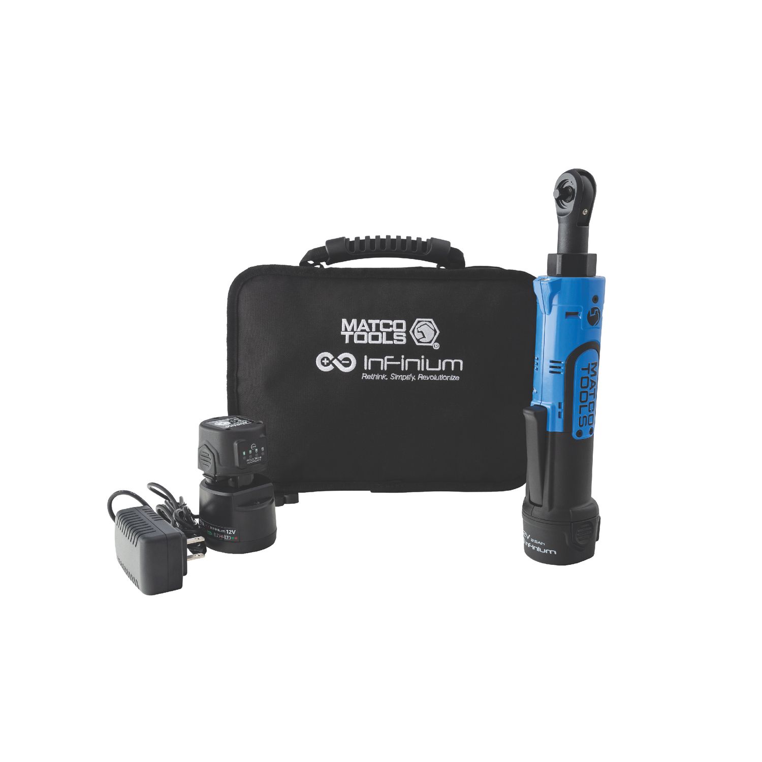 12V CORDLESS INFINIUM™ 1/4 BRIDGED HEAD RATCHET KIT - BLUE MCL1214RBHKB | eBaydiy Tools