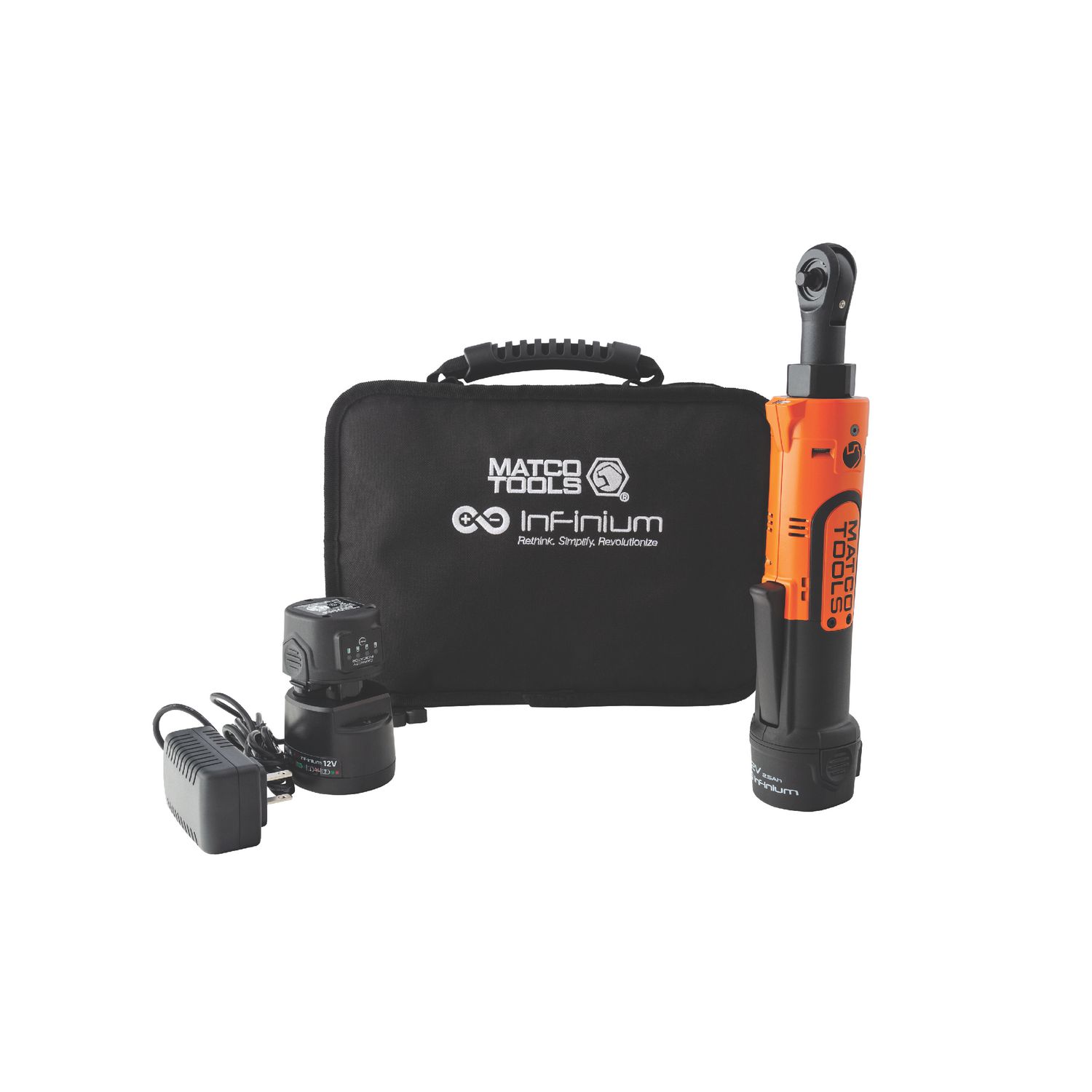 12V CORDLESS INFINIUM™ 1/4 BRIDGED HEAD RATCHET KIT - ORANGE MCL1214RBHKM | eBaydiy Tools
