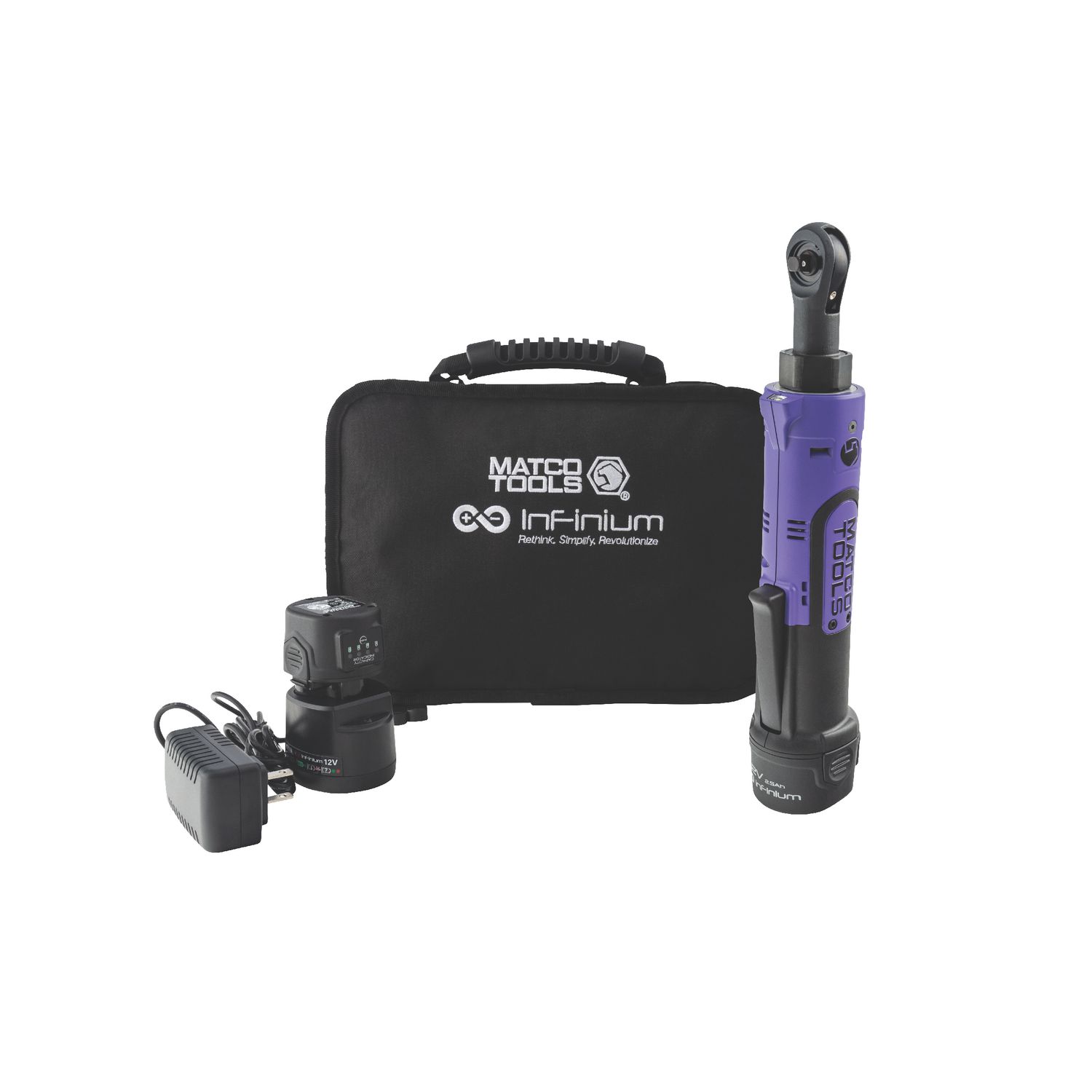 12V CORDLESS INFINIUM™ 1/4 BRIDGED HEAD RATCHET KIT - PURPLE MCL1214RBHKP | eBaydiy Tools