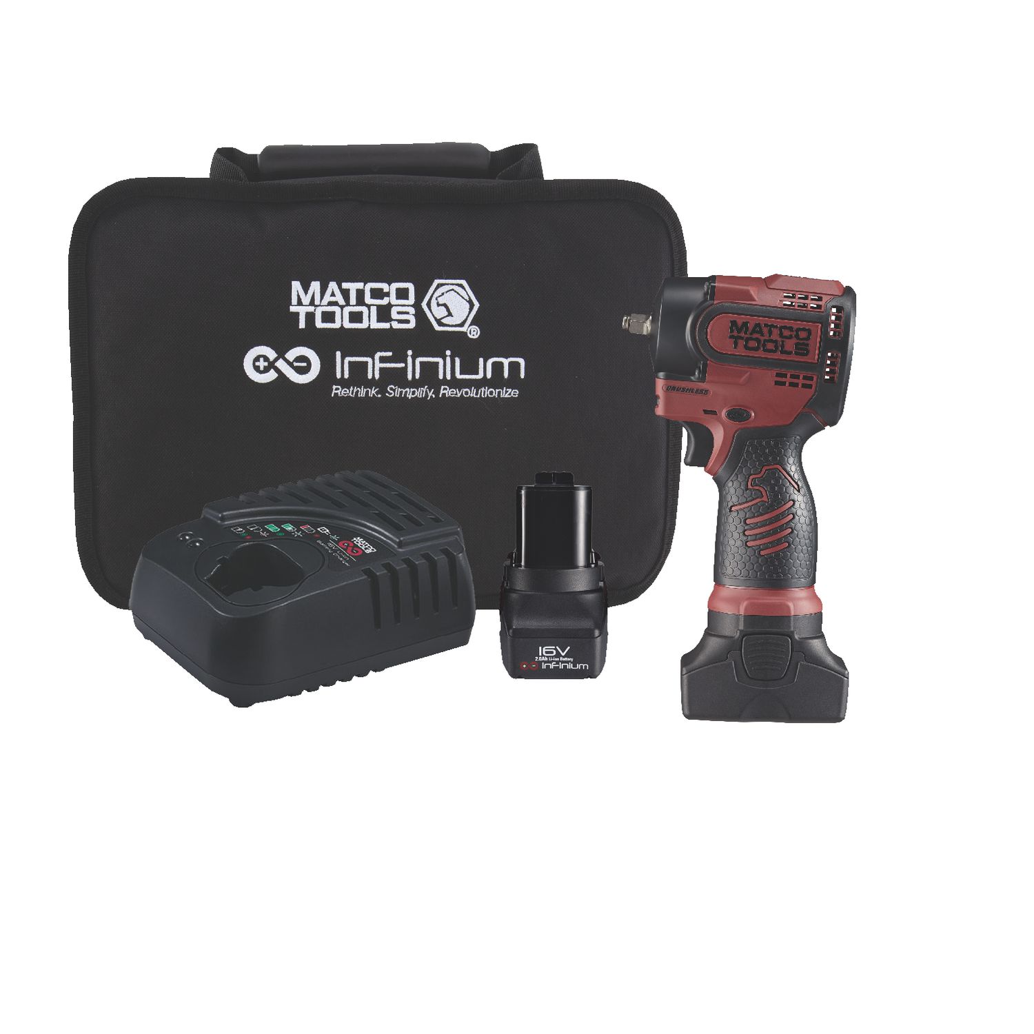16V CORDLESS INFINIUM™ 1/4 DRIVE STUBBY IMPACT WRENCH KIT - BURGUNDY MCL1614SIK2 | eBaydiy Tools