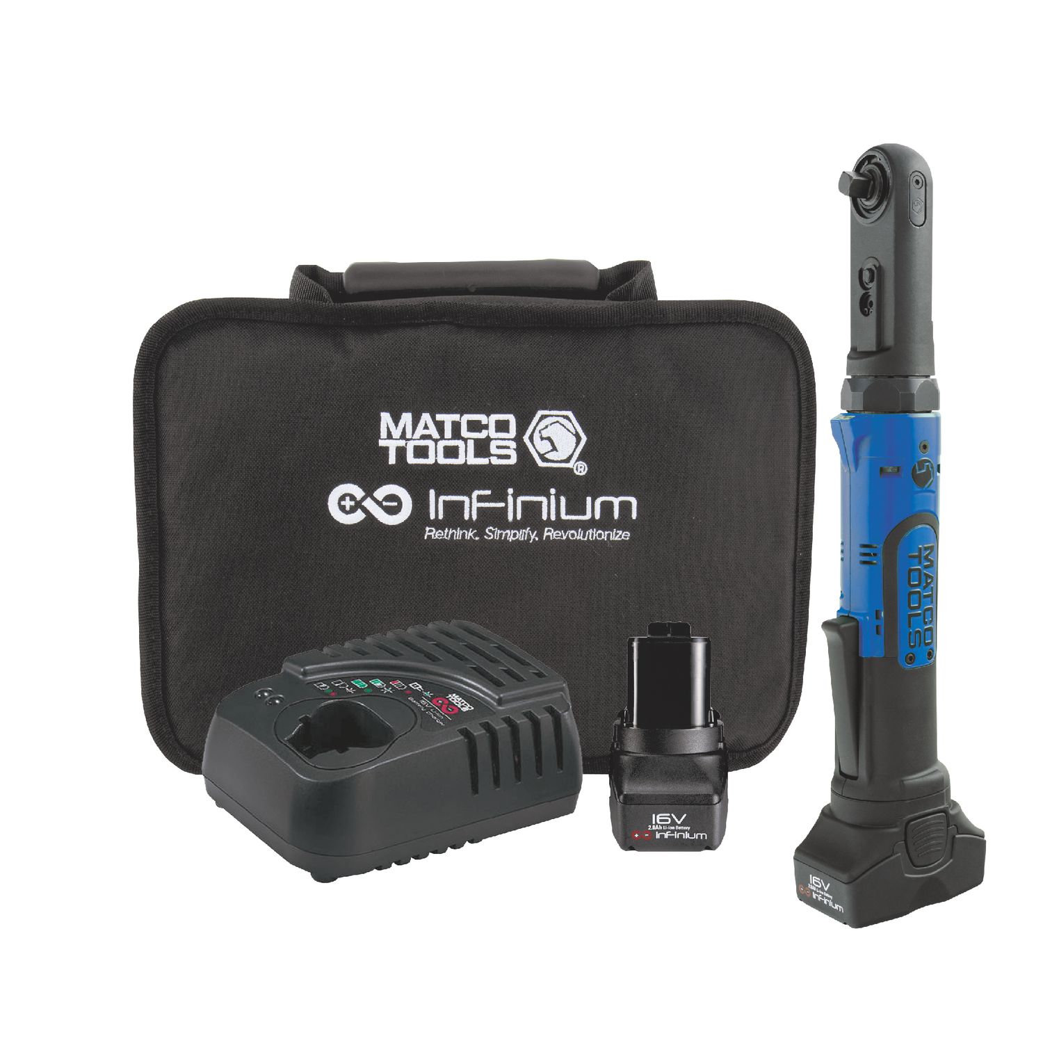 16V CORDLESS INFINIUM™ 3/8 SEALED HEAD RATCHET KIT - BLUE MCL1638SRKB | eBaydiy Tools