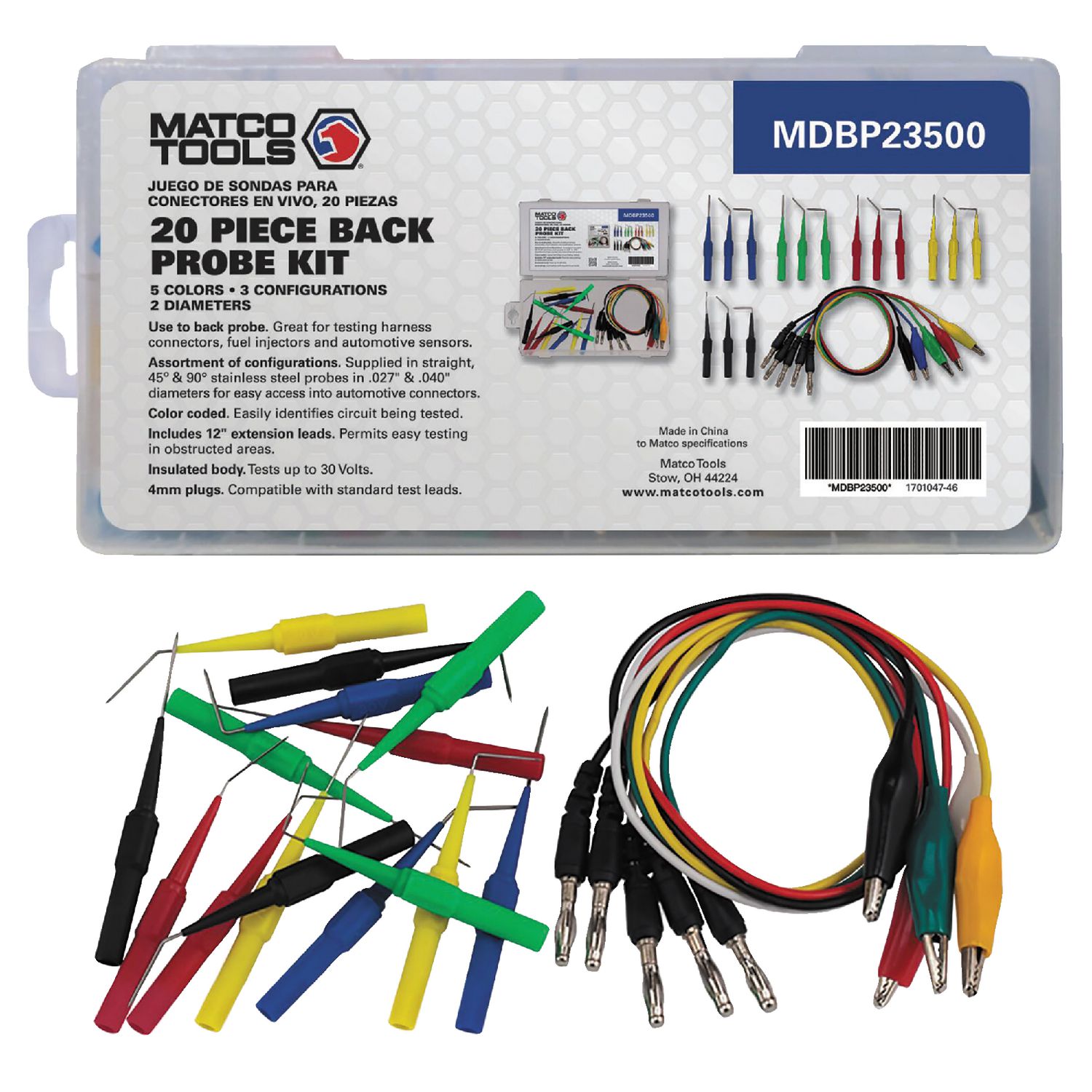 20 PIECE BACK PROBE KIT MDBP23500 | eBaydiy Tools