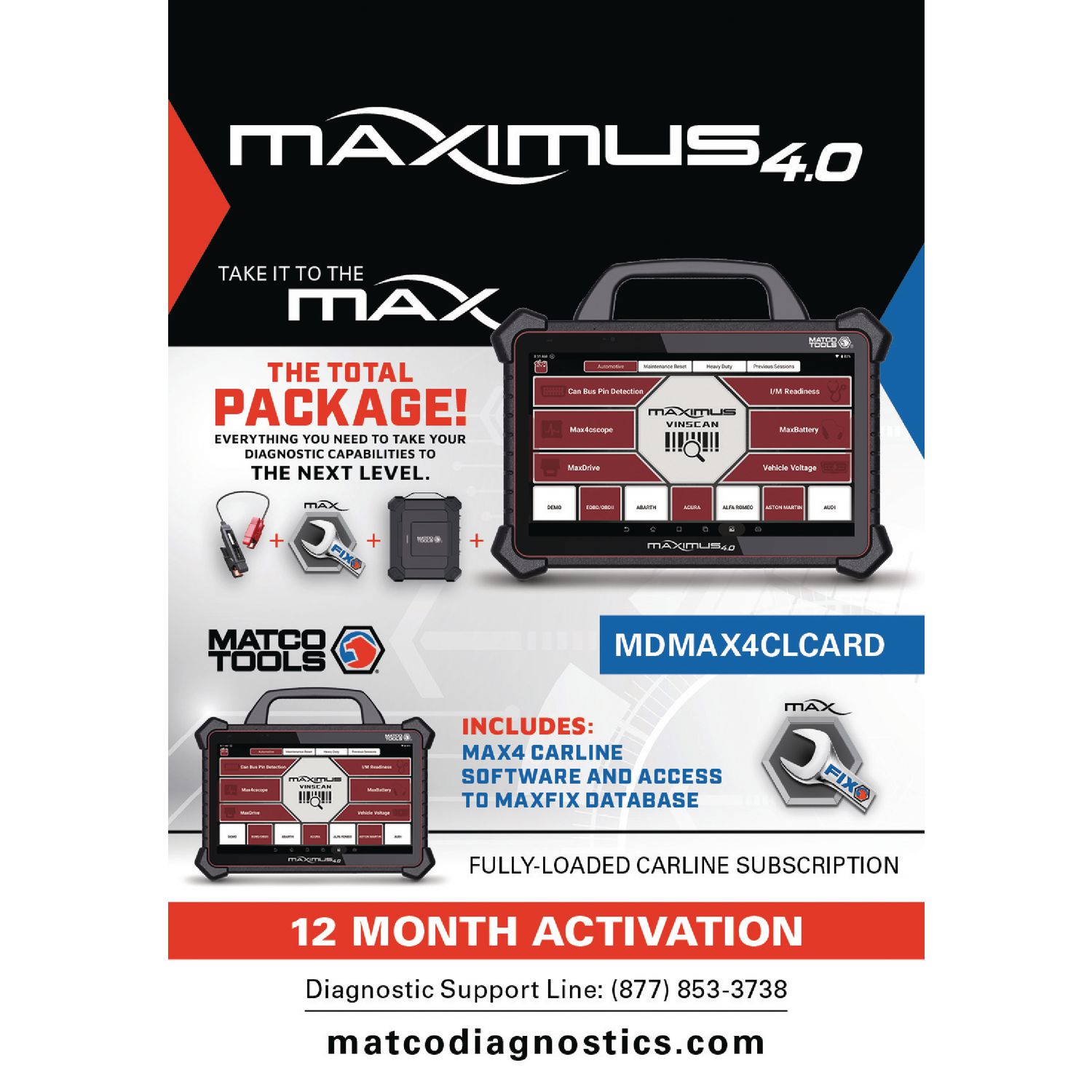 MAXIMUS 4.0 FULLY-LOADED CARLINE SUBSCRIPTION MDMAX4CLCARD | eBaydiy Tools