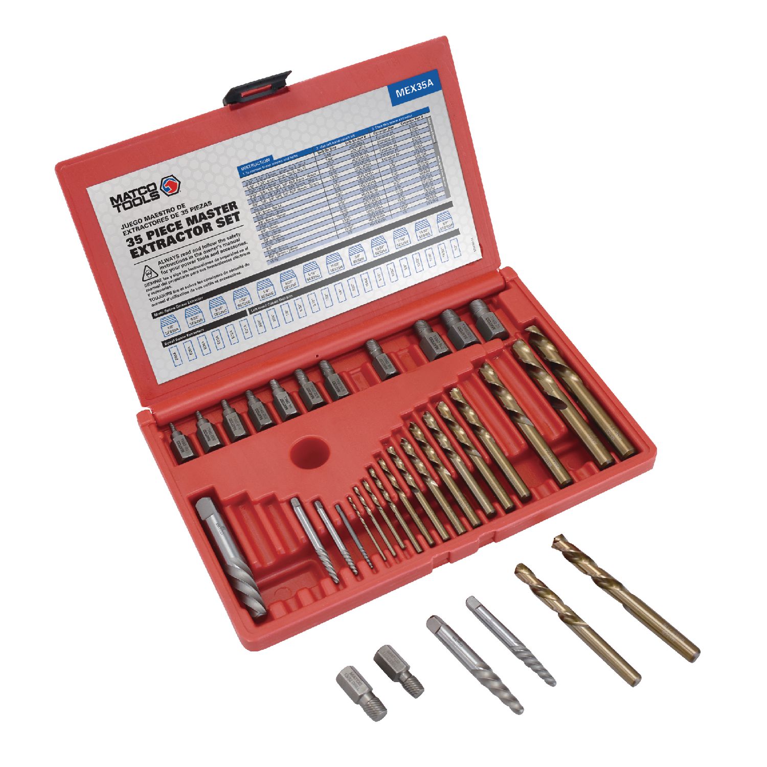 35 PIECE MASTER EXTRACTOR SET MEX35A | eBaydiy Tools