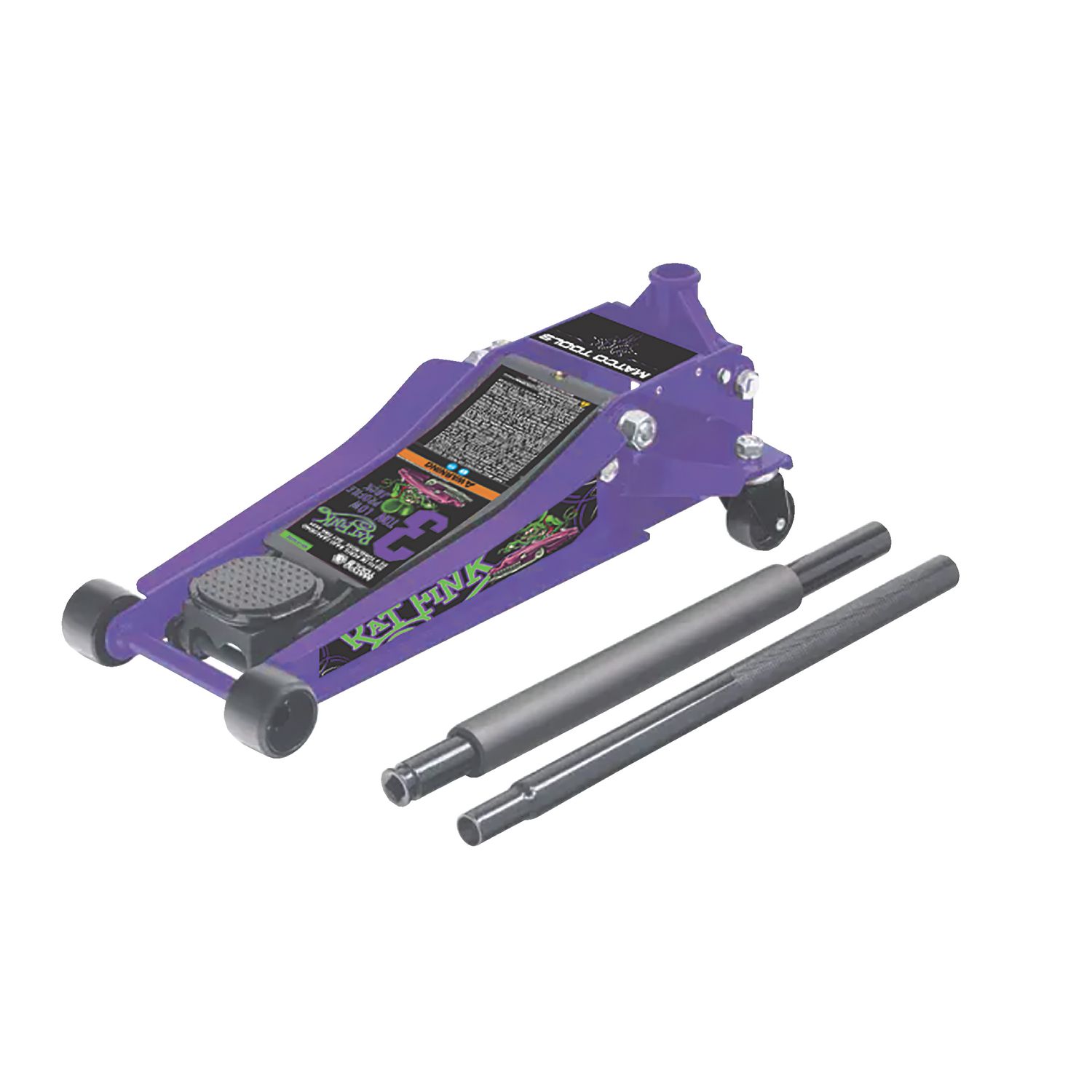 3-TON QUICK LIFT LOW PROFILE FLOOR JACK - RAT FINK MFJ3TARF | eBaydiy Tools